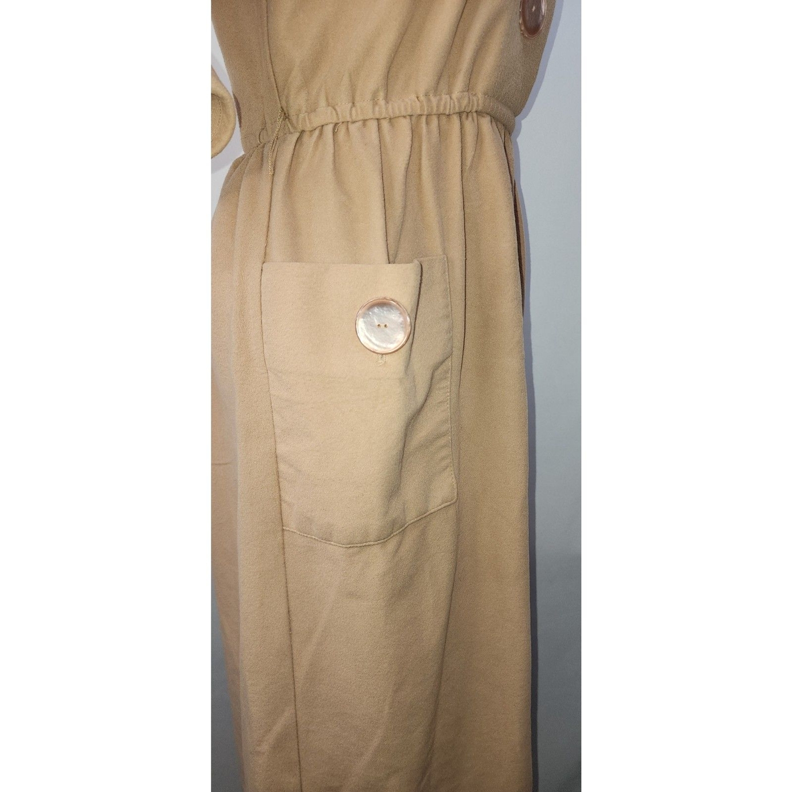 Vintage 60’s or 70’s Lisa Petites Women’s Brown Button Dress