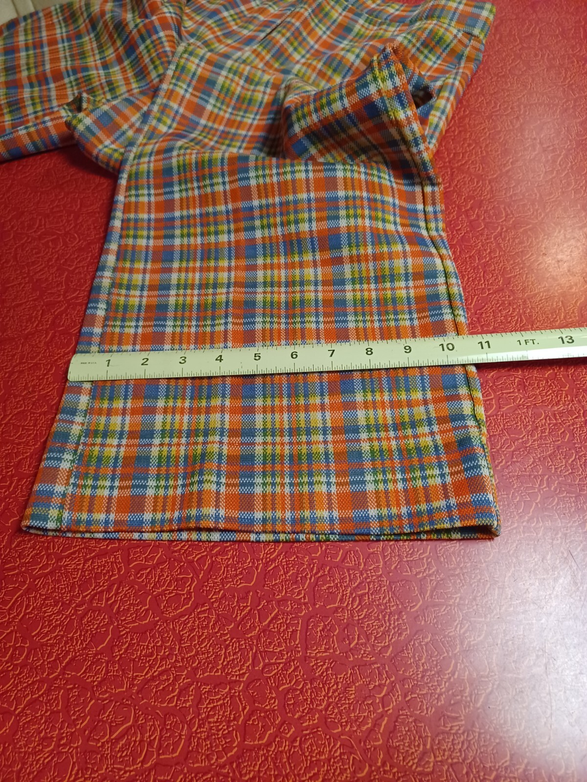 True Vintage Mid-century 1960s 1970s Funky Plaid Polyester Pants Sears MCM Mod