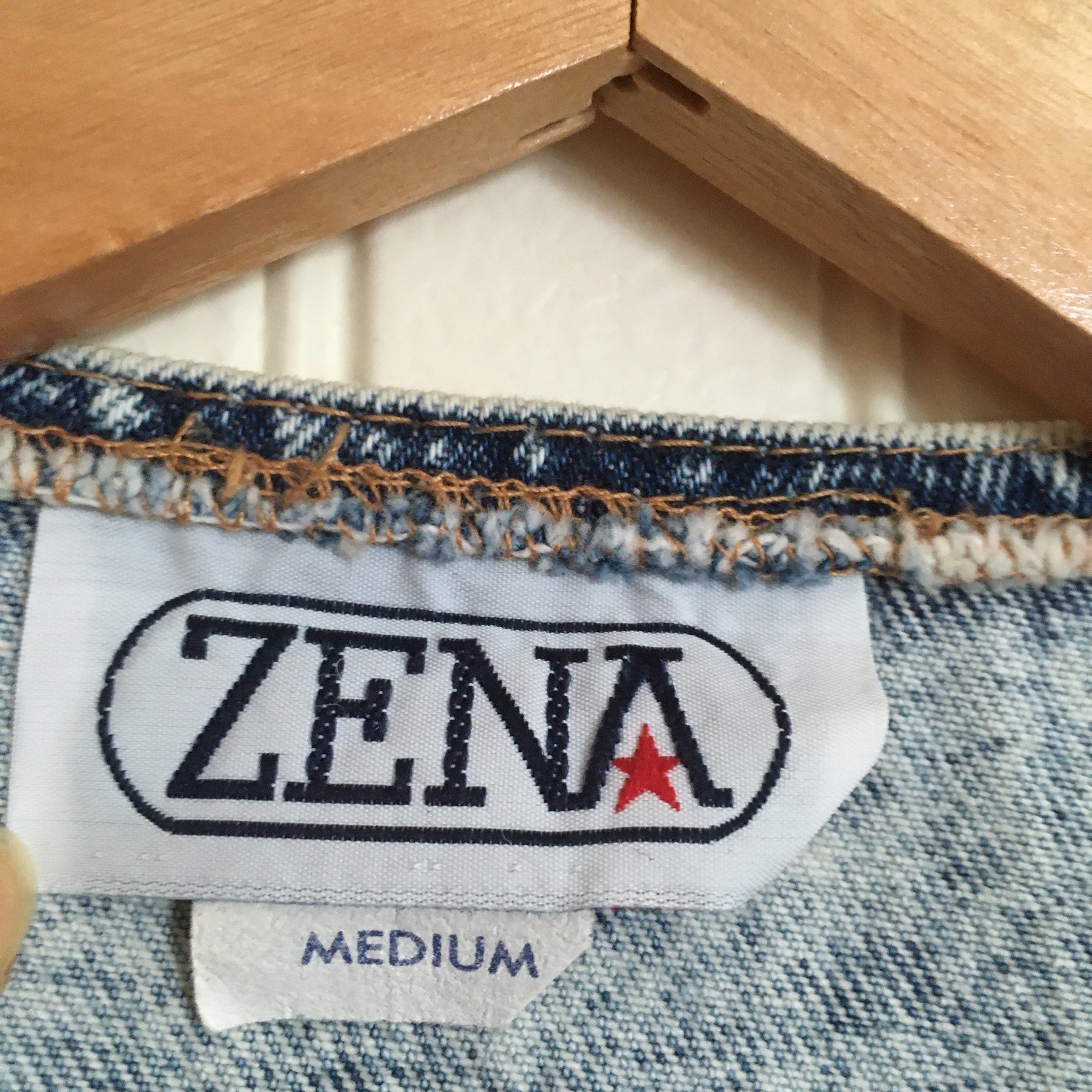 Zena vintage floral print denim vest cottagecore grandmacore sz small/medium EUC