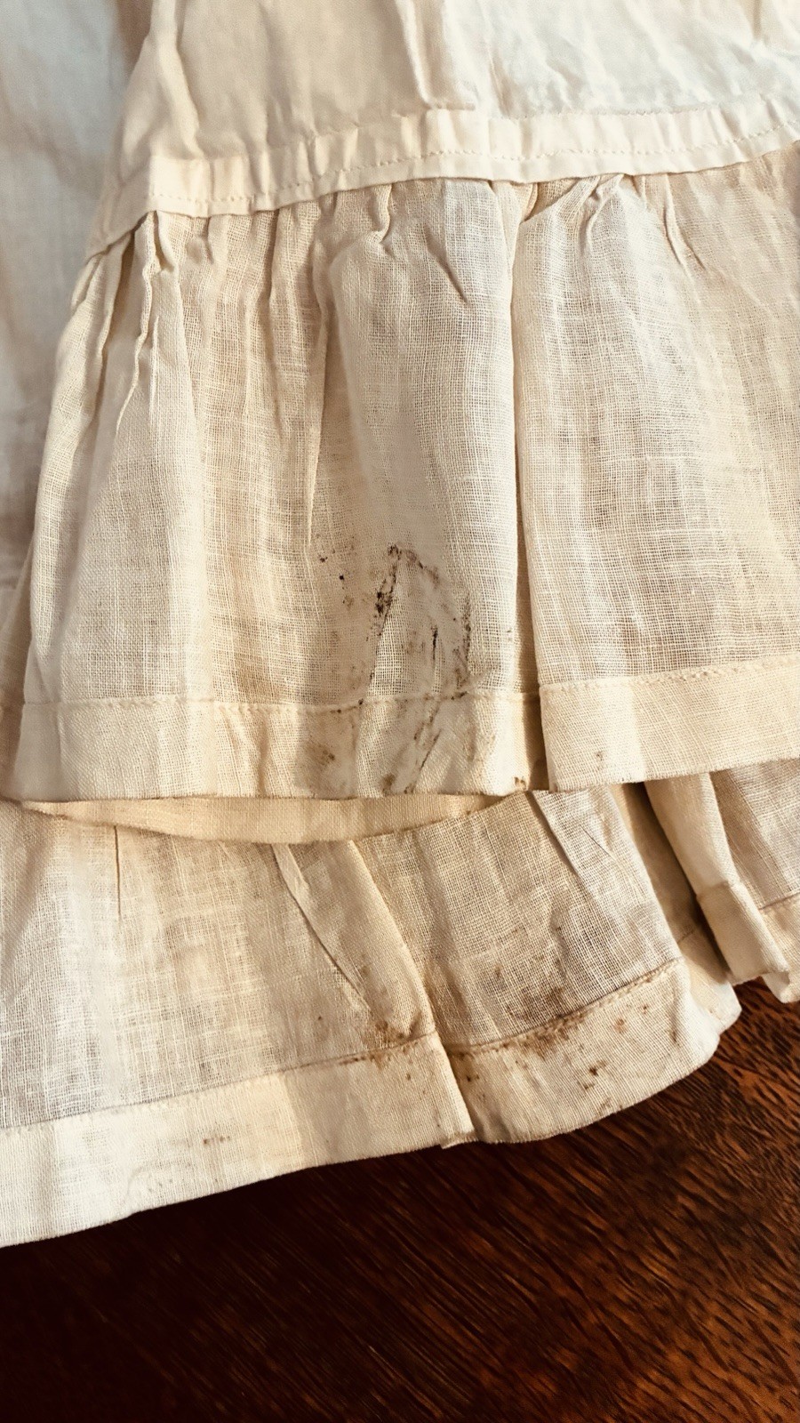 Edwardian White Cotton Petticoat Spider Medallion Brussels Lace Eyelet Ladders
