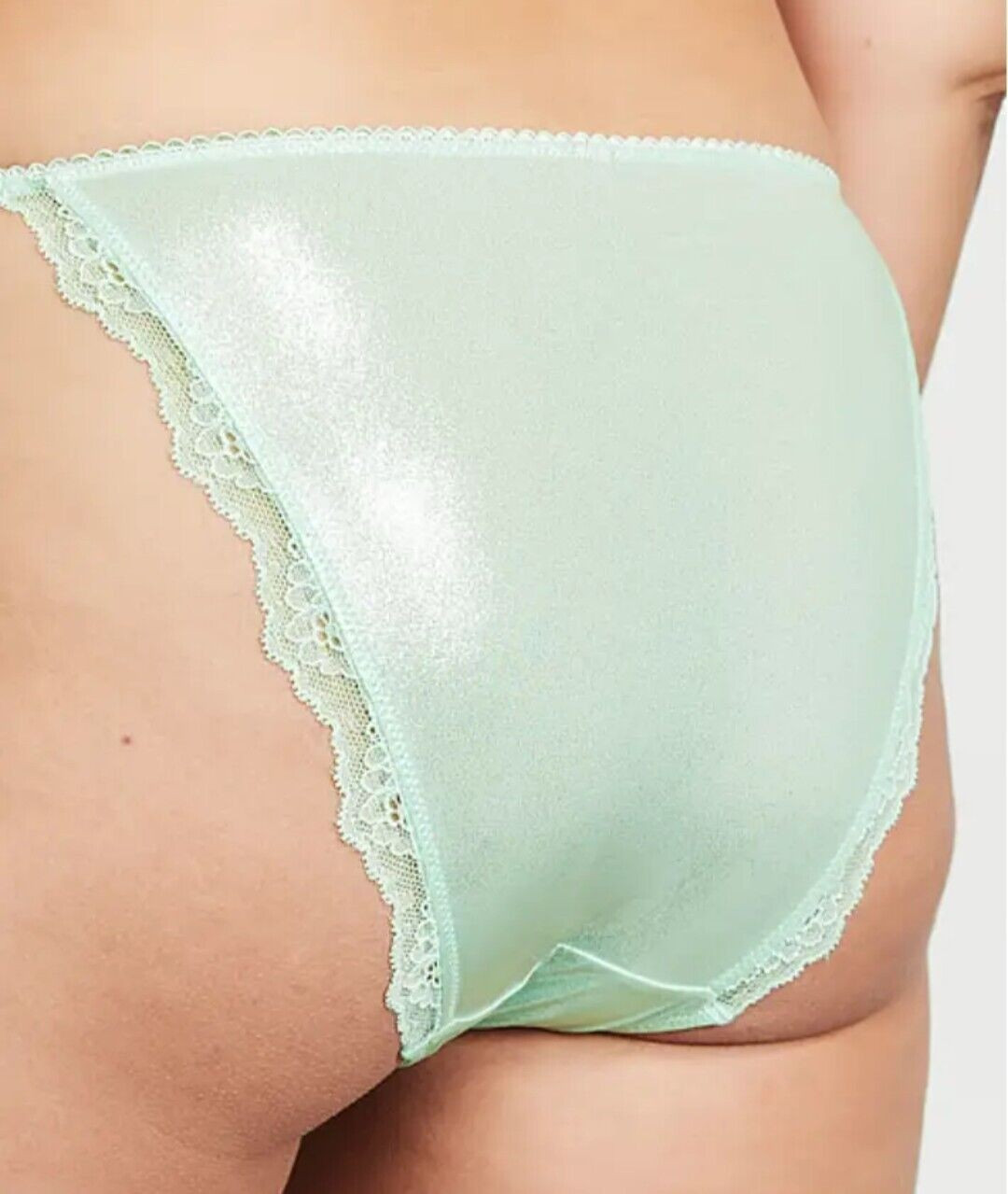 VS Shimmering Metallic Satin Buttery Smooth Panty String Bikini Panties M