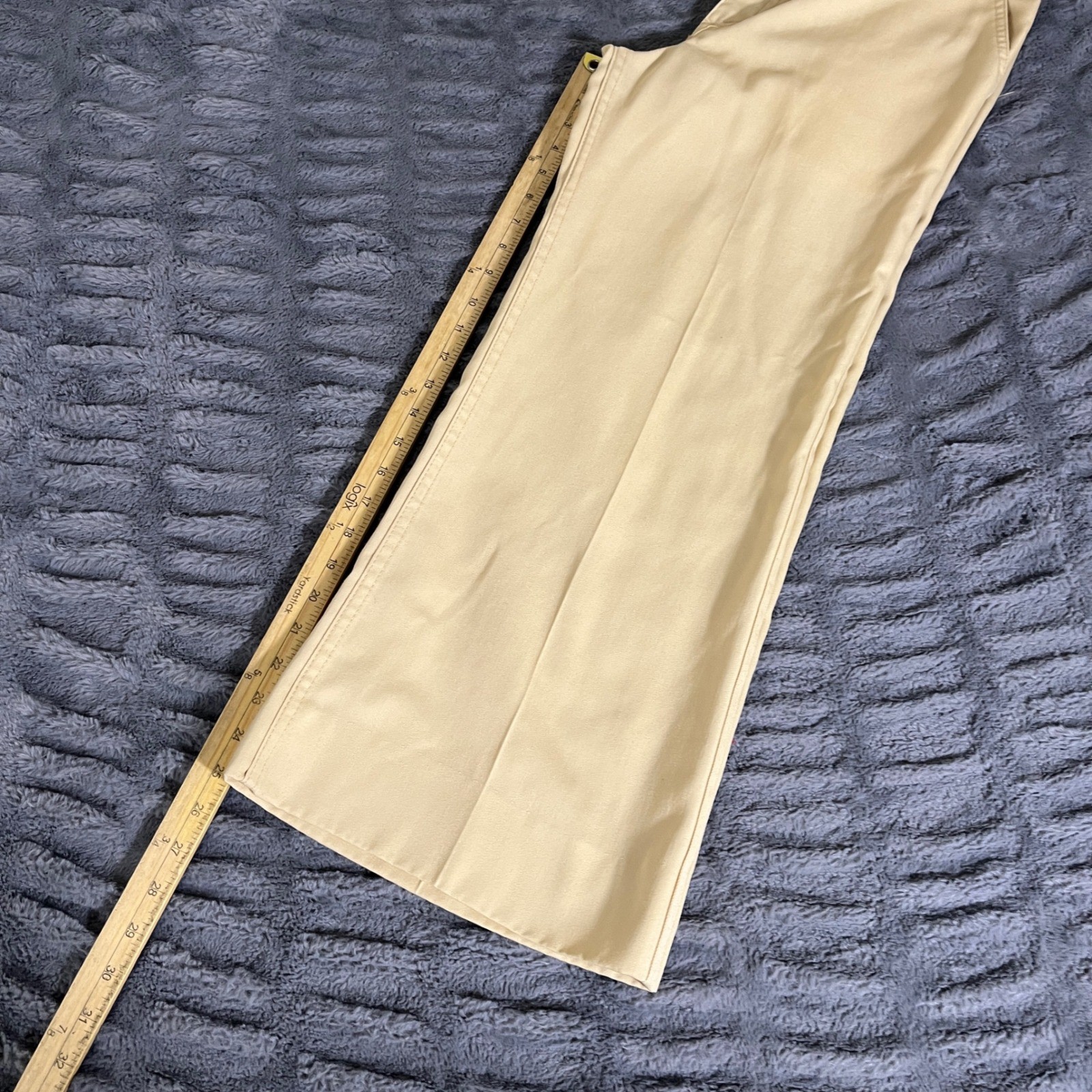 Vintage Levis Sta-Prest Wide Leg Khaki Trousers 30606-5118 Tan 28×26 70s Retro