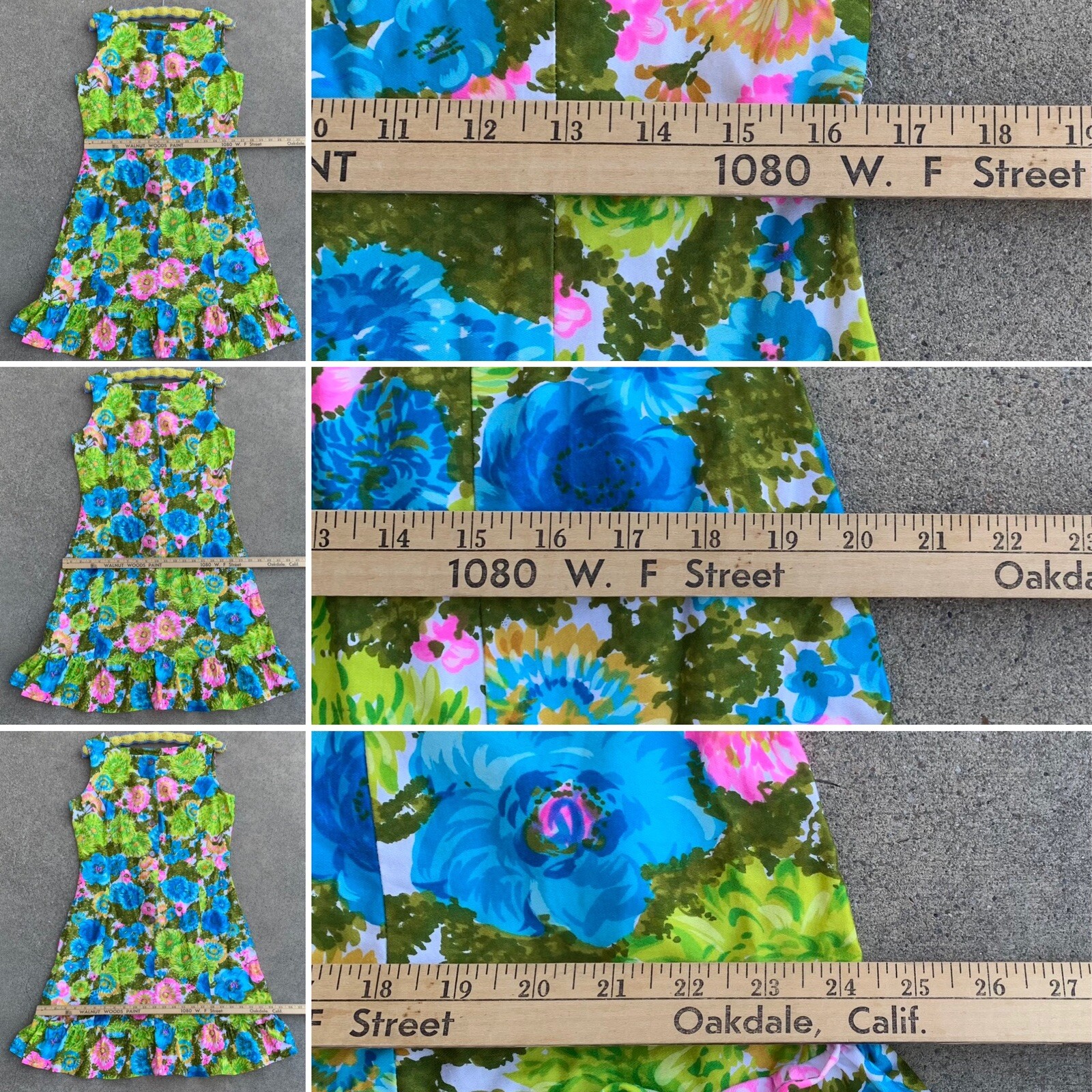 Vintage Dash About dress colorful floral sleeveless