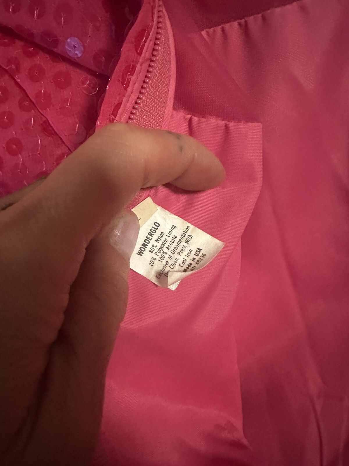 Vintage Totally 80s Madonna MTV Party Prom Dress Bubblegum Lace Sequin Bow 11/12