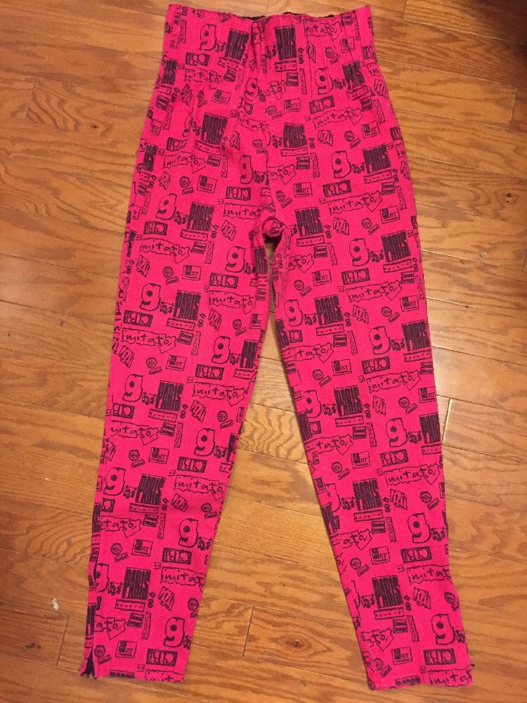 Vtg 90s Generra High Waist Elastic Jeans Magenta- Ankle Zippers-