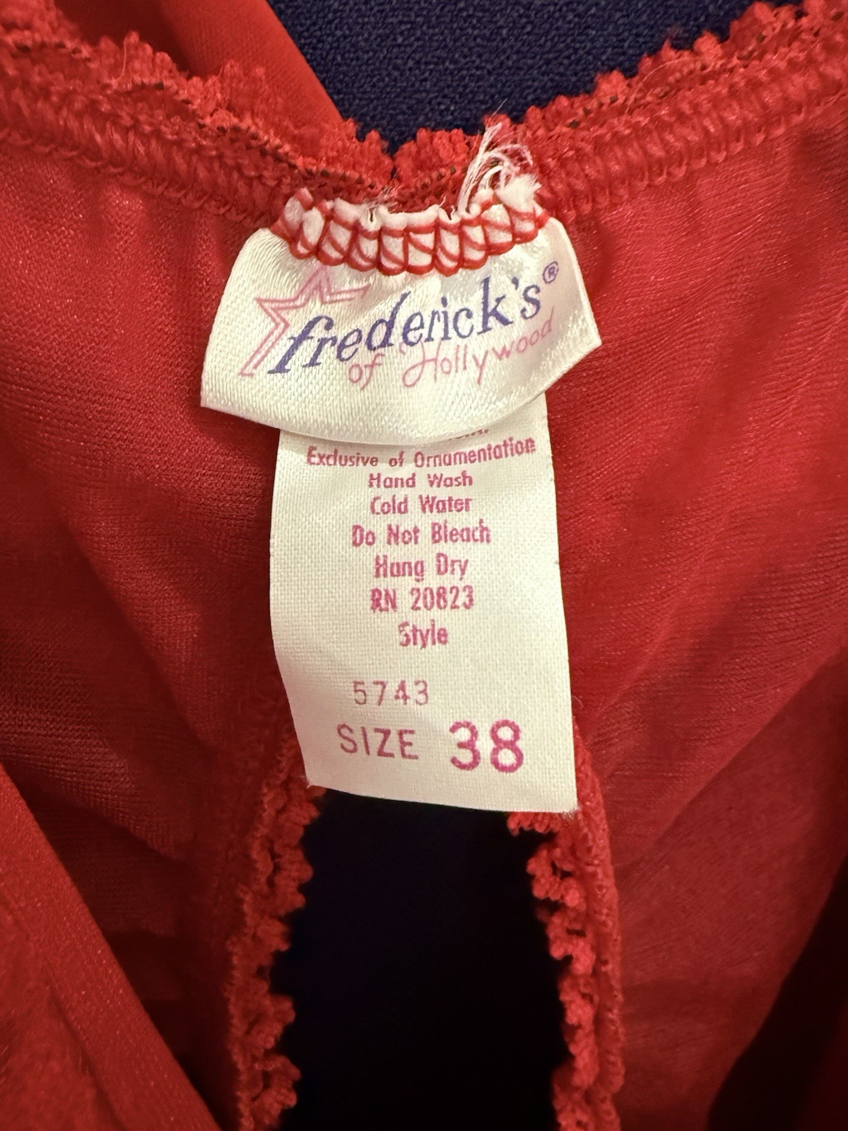 Vtg 80s Frederick’s Hollywood Red Lace Teddy Garter Lingerie USA 38 Pinup Vixon