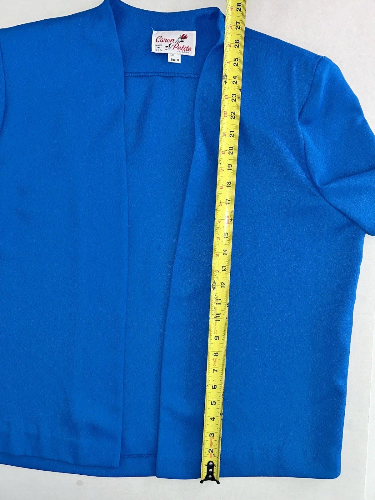 Vintage Caron Womens 14 Petite Jacket blazer Blue USA Dressy New With Tags!