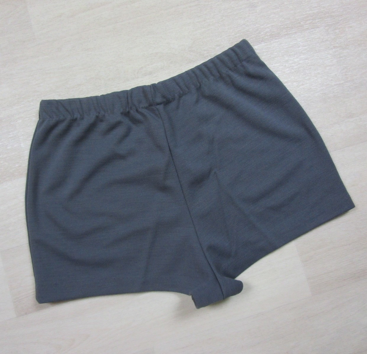 Vintage 60s 70s High Rise Hot Pants Shorts MOD Disco Polyester Charcoal Gray