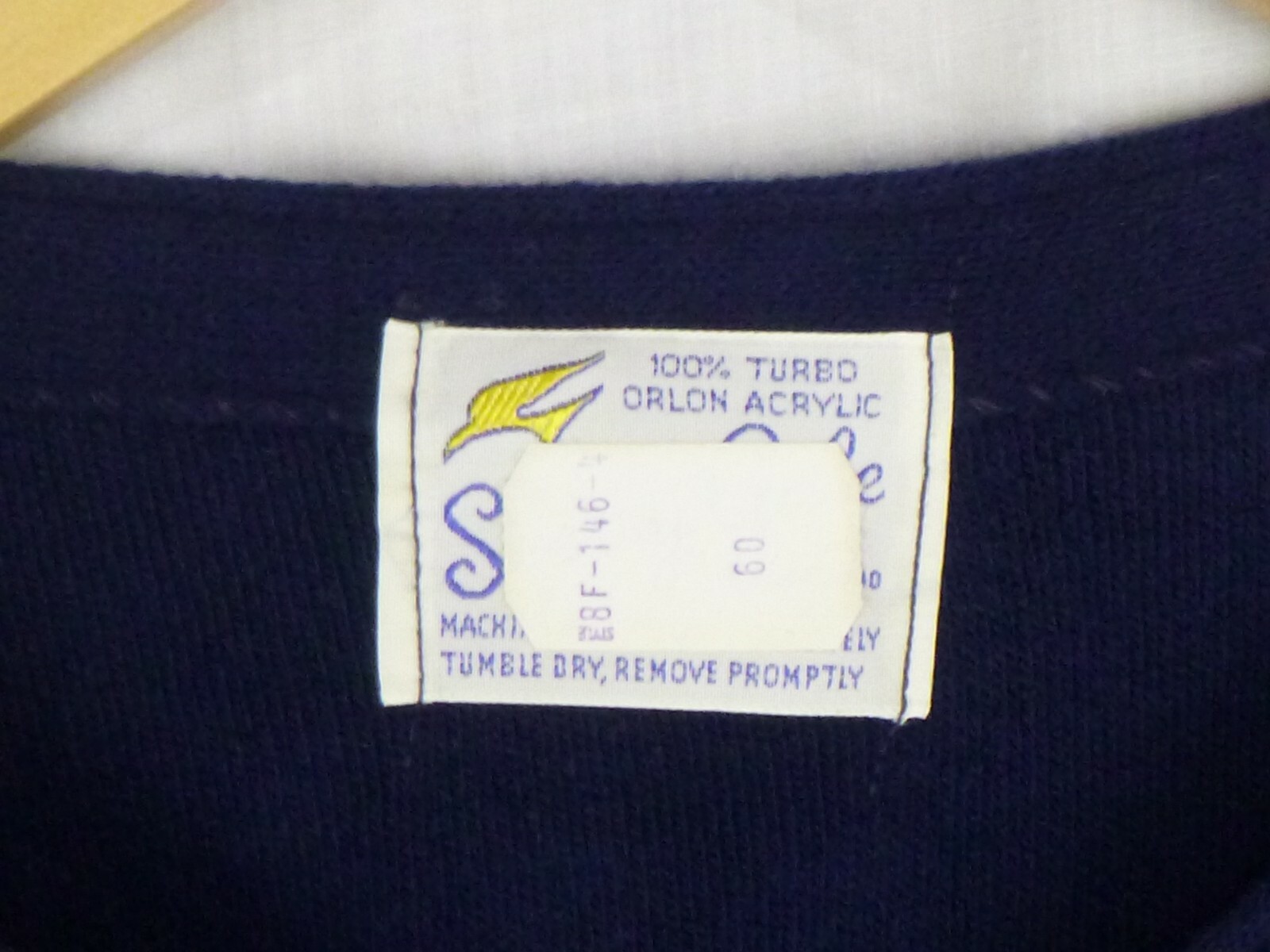 NWT NOS Vtg Sherry Gale Blue Cardigan Sweater 100% Turbo Orlon 3X Sz 60 Volup