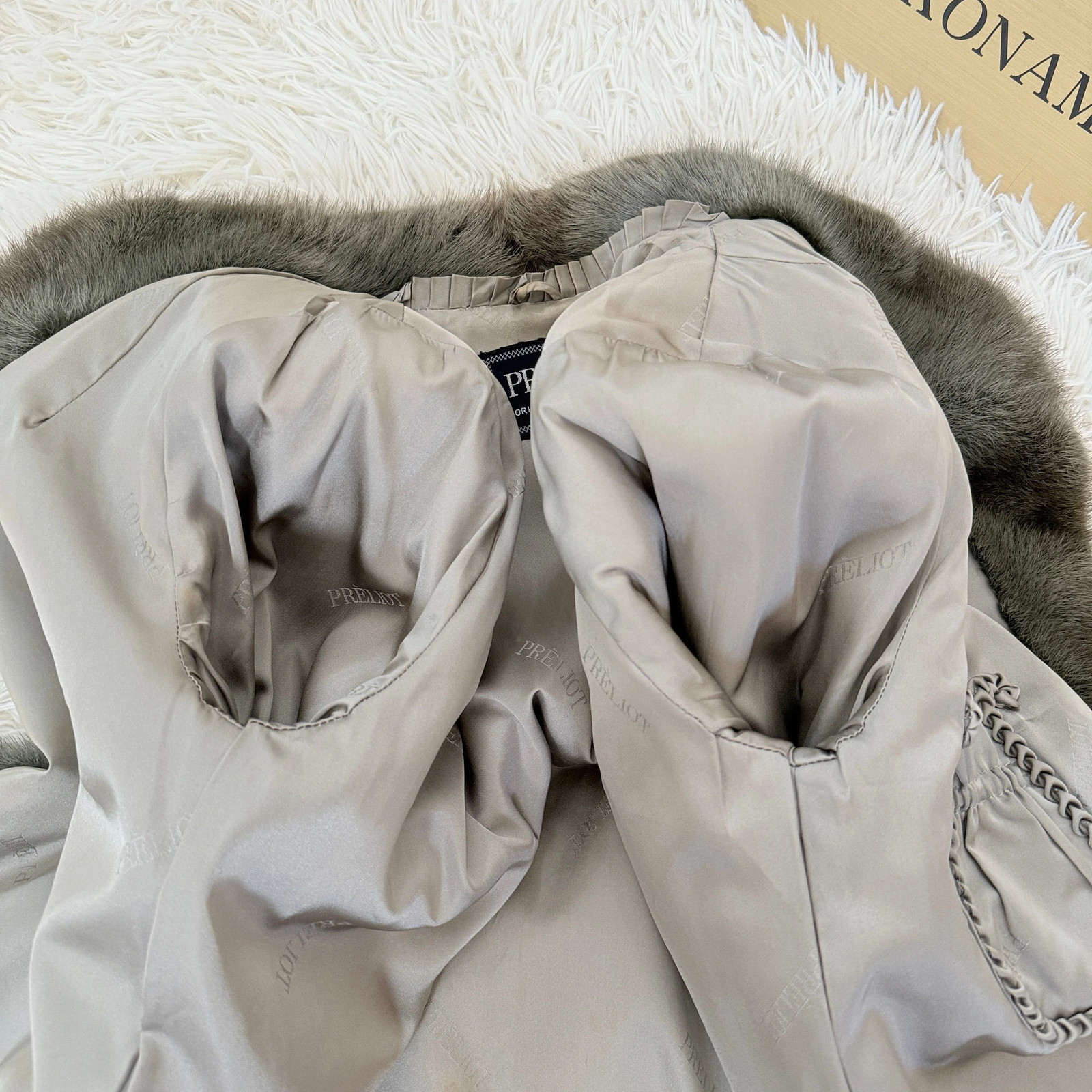 Mink Ash Green Dyed Coat Vintage Fur Japan
