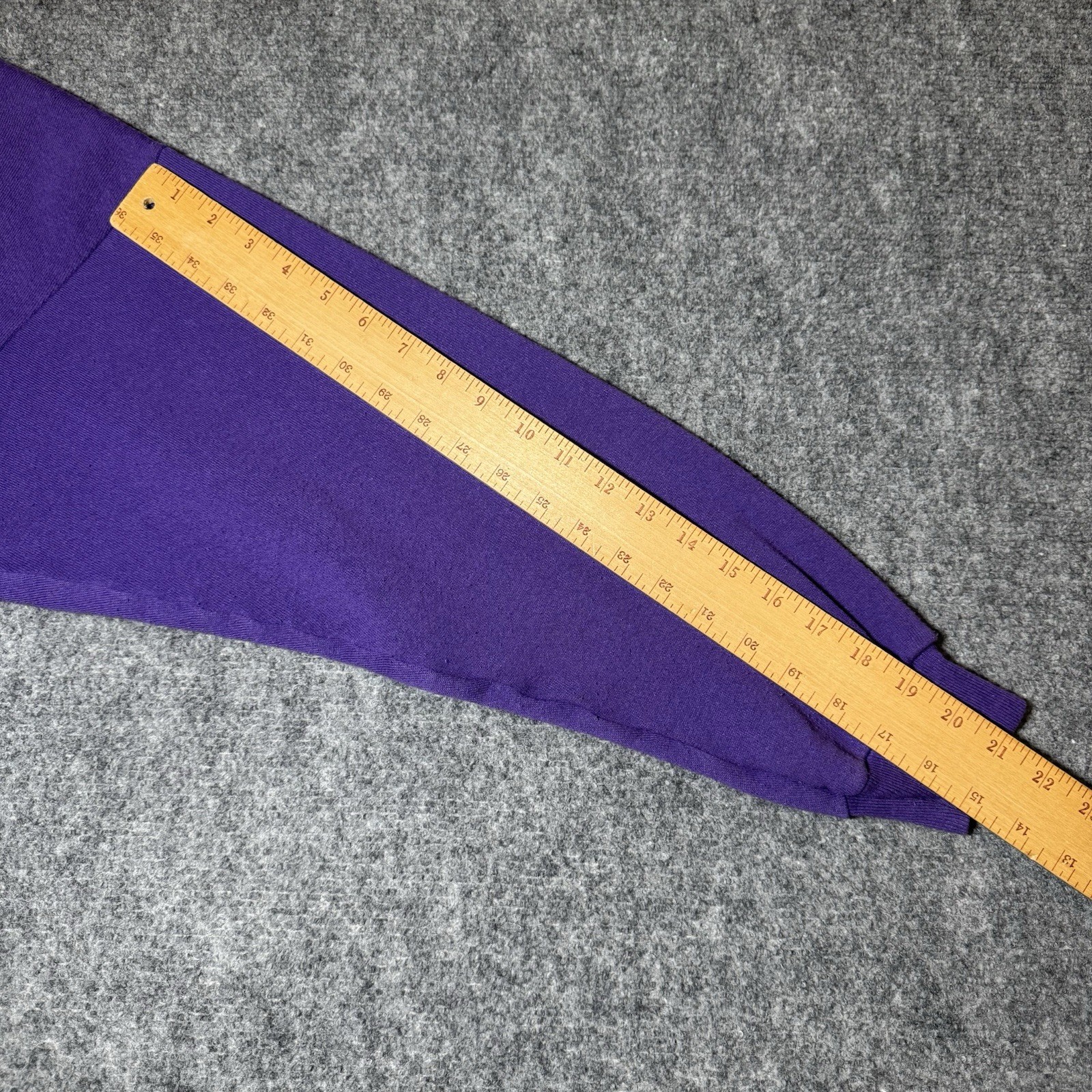 VTG LSJ Sportwear Grandma Turtleneck Pullover Dog Wolf Purple Cotton Grove XL 98