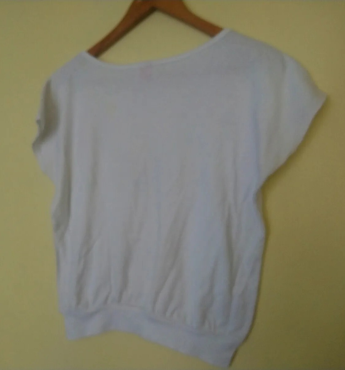 80s Jane Colby Tshirt White Floral Embroidered Cotton Sz M