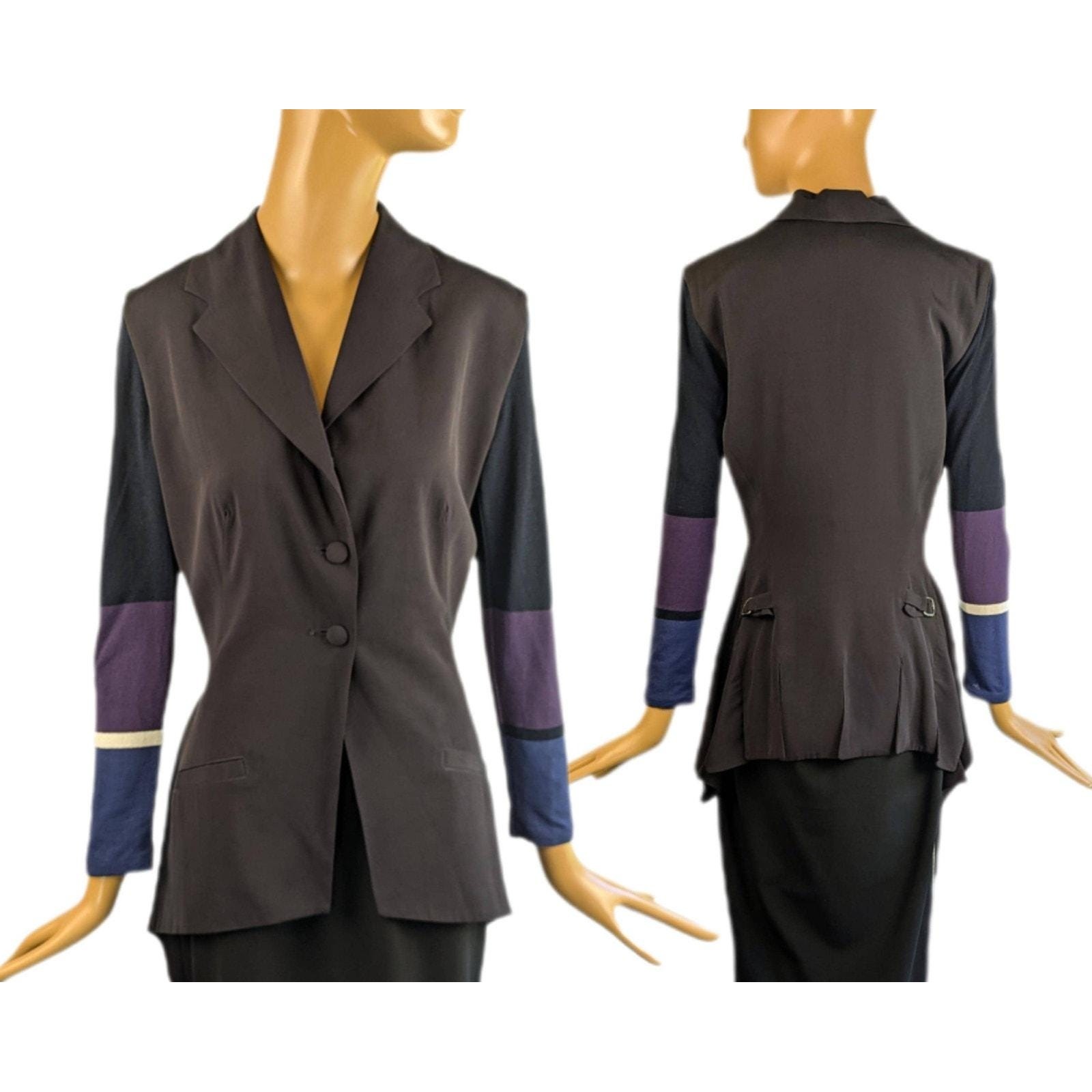 Vintage 90’s Marithe Francois girbaud femme structural blazer long line blazer