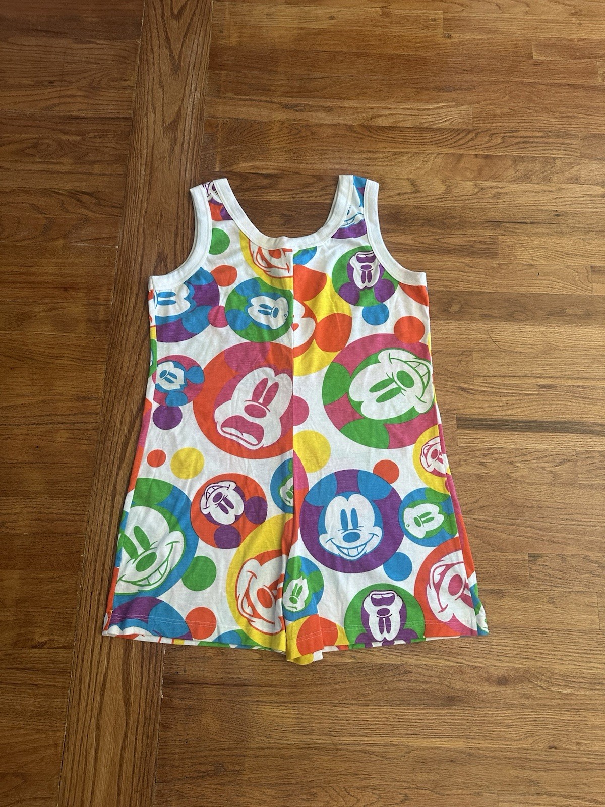 Vintage 80s Mickey Mouse Disney pop art shorts Romper Jumpsuit L