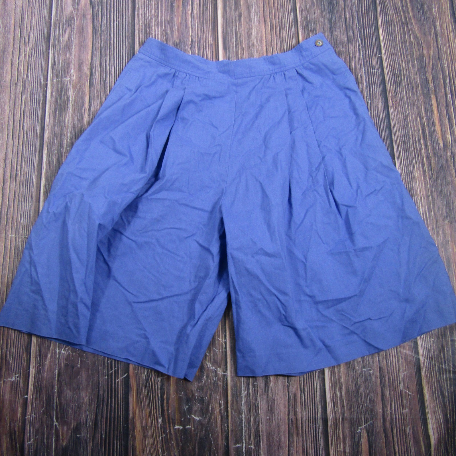 Country Suburbans Culottes Women 14 Blue Vintage High Waist Pleated Wide Leg USA