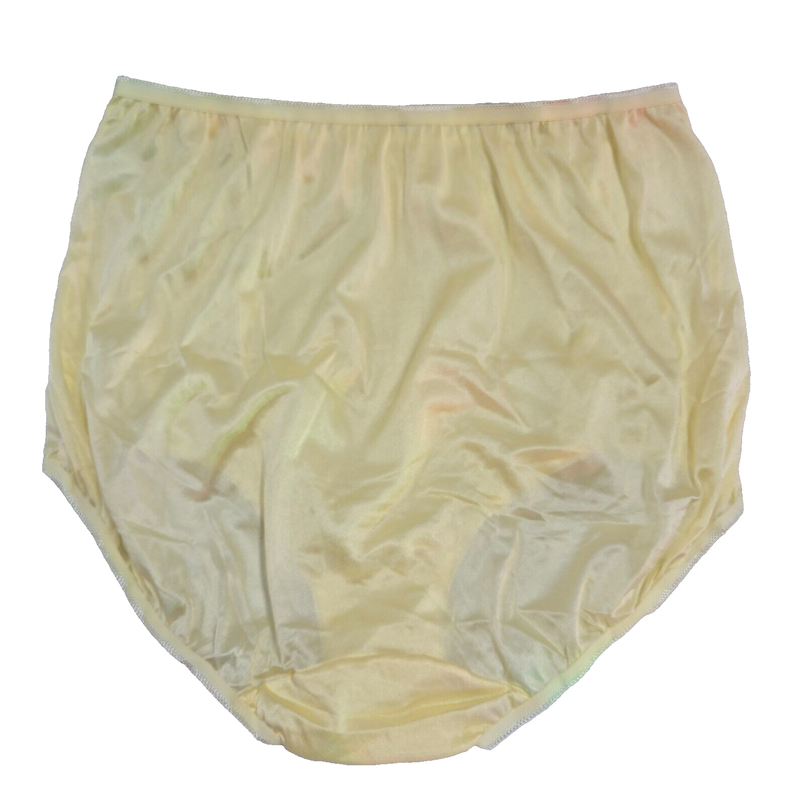 Underscore Granny Panty Shiny Nylon 10/3XL Yellow Mushroom Gusset Sissy