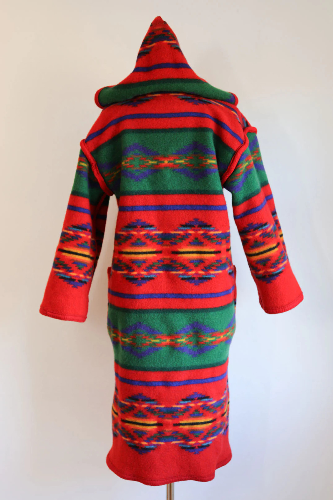 Vintage Pre-1972 Pendleton Hooded Blanket Coat Reversible Wool Beaver State S M