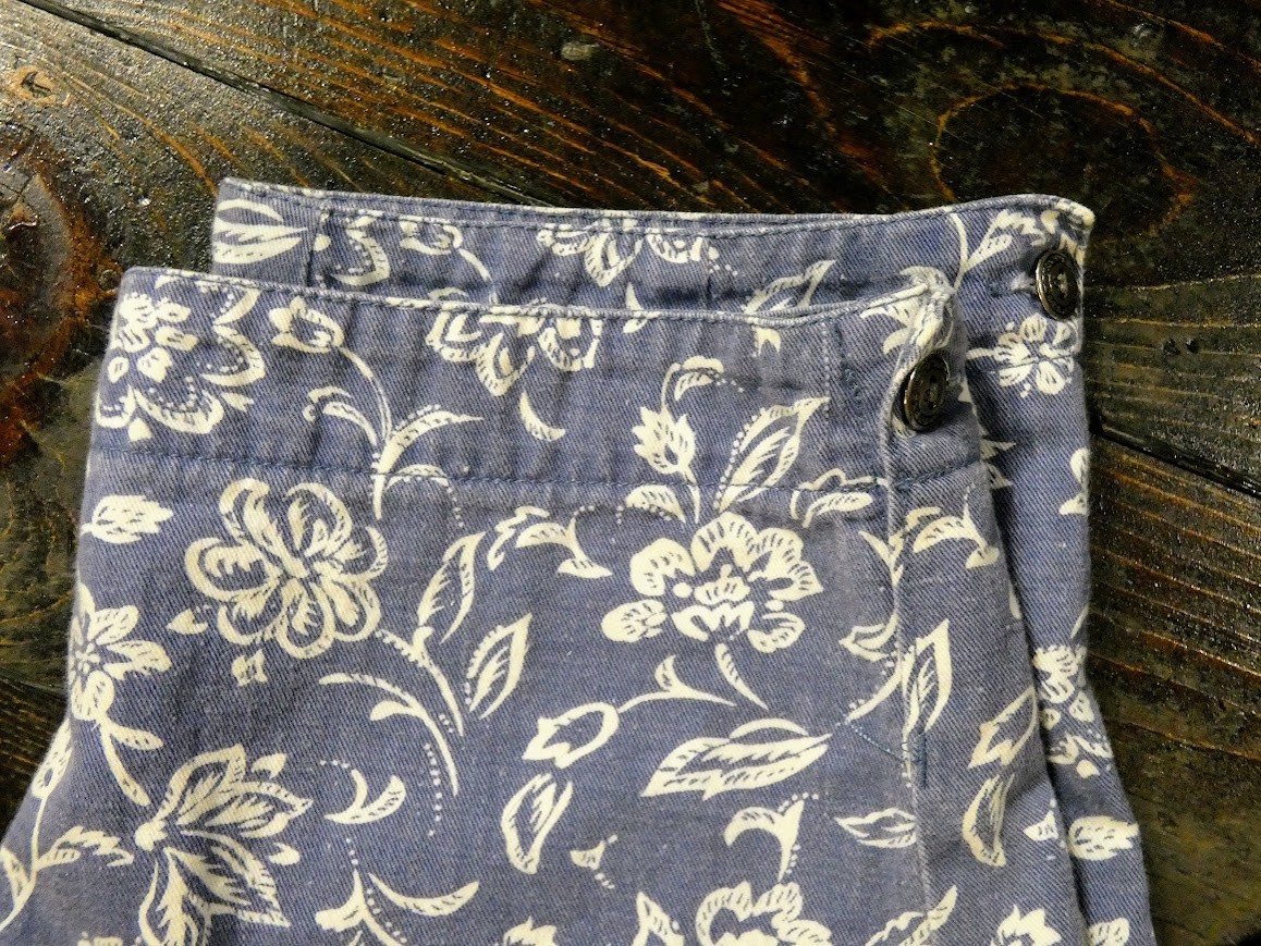 Vintage 80s Paris Sport Club High Waisted Floral Parachute Pants Chambray XS