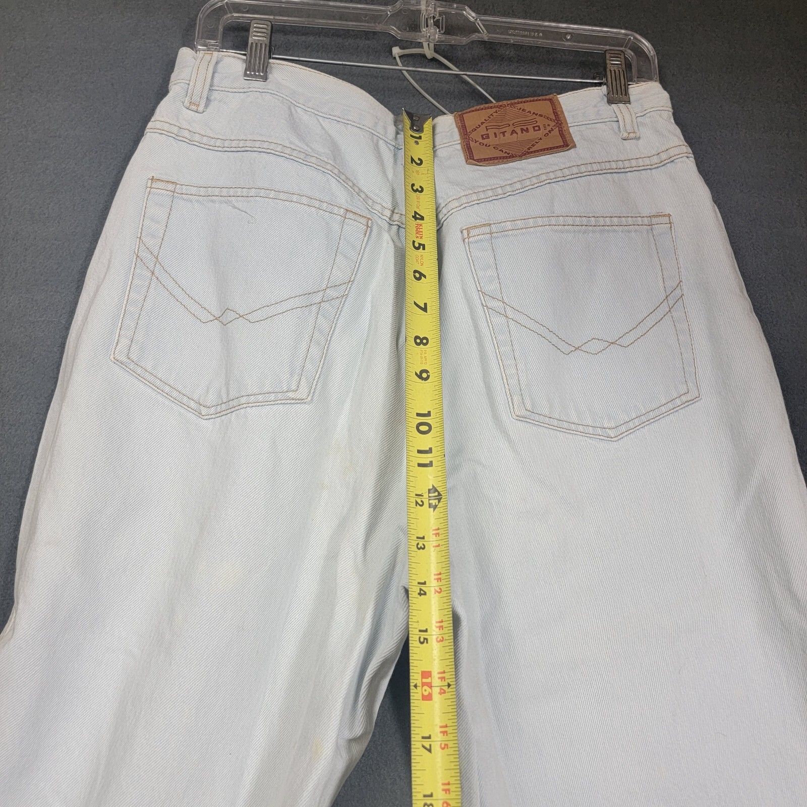 Vtg PS Gitano High Rise Mom Jeans Medium Denim Sz 16 Long Straight Leg