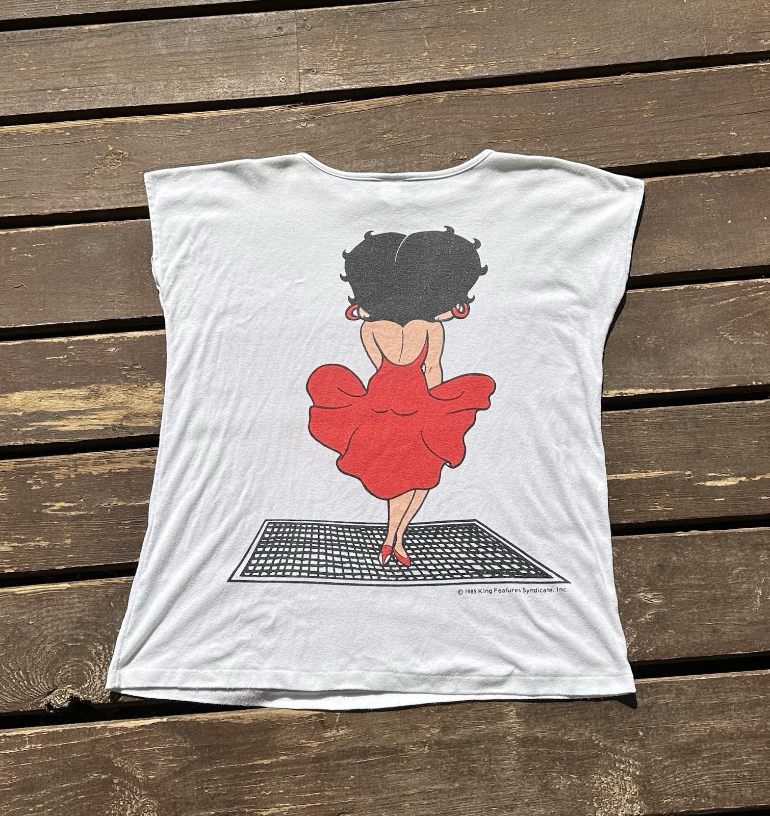 Vintage 1985 Betty Boop Shirt Top by Jane Colby Single Stitch Made In USA Size M