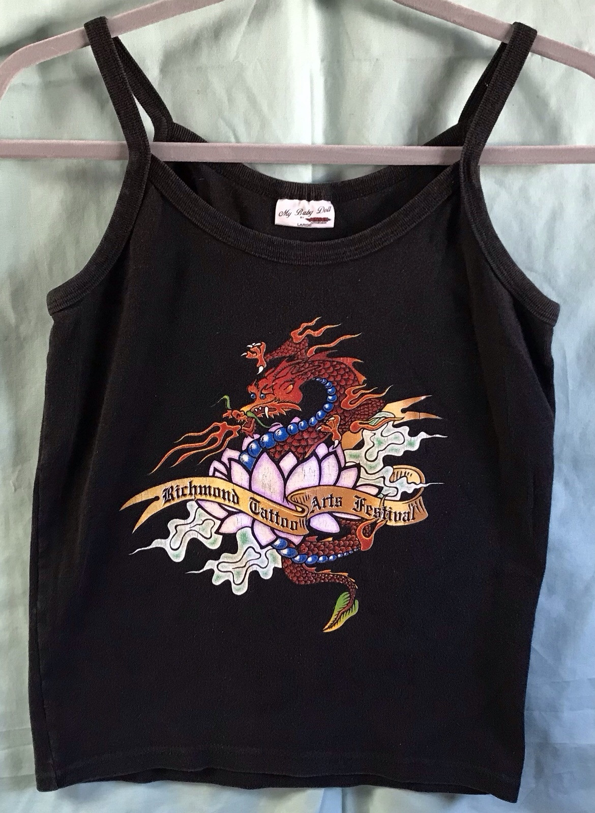 Two Vintage Tattoo Convention T shirt Tank Tops Size Lg And XL 1999 Richmond VA