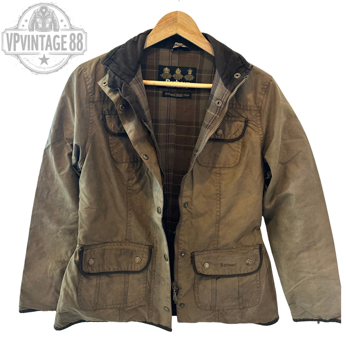 Vintage Barbour L1090 Utility Waxed Jacket Original Heritage Made in England