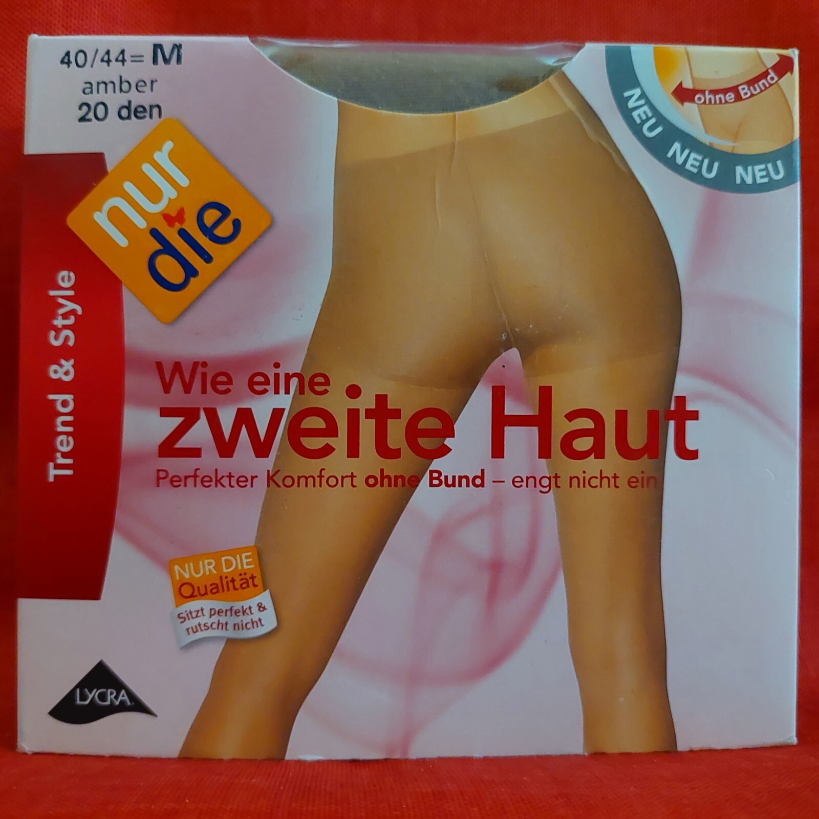 Vintage Pantyhose Zweite Haut Germany Nur Die Size M Color Amber BBROS3