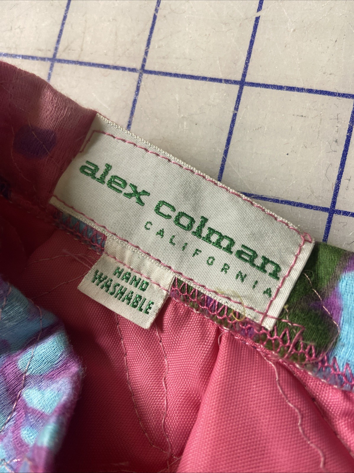 VINTAGE ALEX COLEMAN QUILTED MAXI SKIRT 26” Waist