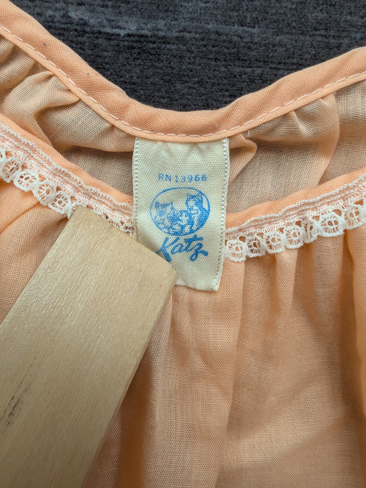 Vintage Sleeveless Granny Nightgowns Peach/Blue Lightweight Grandma Core (2)
