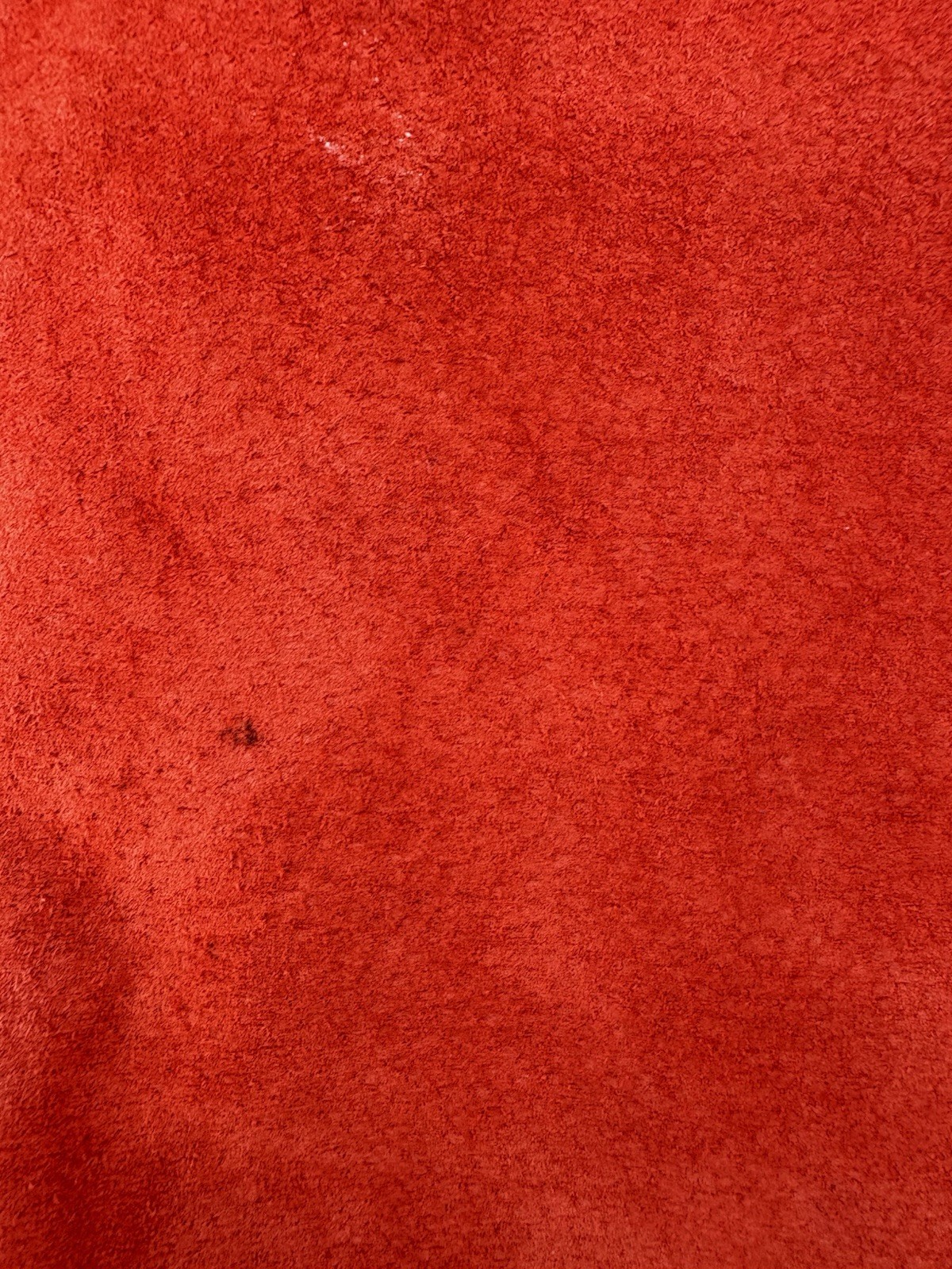 Vintage Modern Images Genuine Leather Suede A-Line Midi Skirt Red Orange Size 6