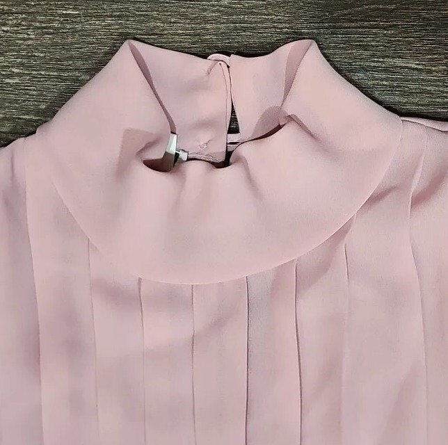 „Monica Richards” dusky pink womens knee-length dress,3/4 sleeve, size 10