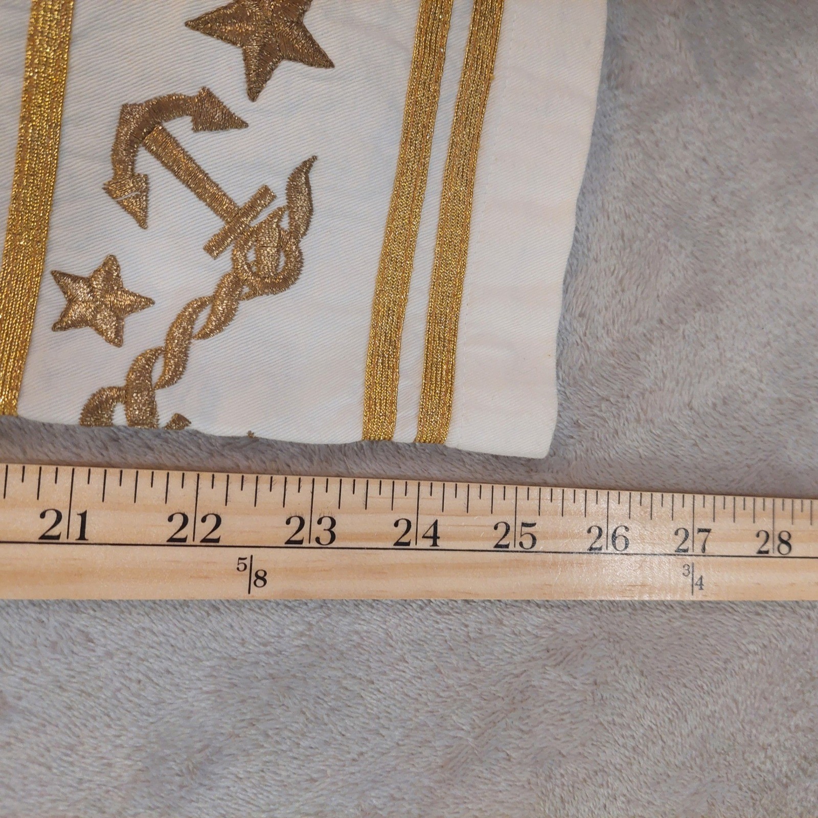 Renata B Nautical Blazer Pant Set Womens 12T White Gold Anchor Star Vintage 80s