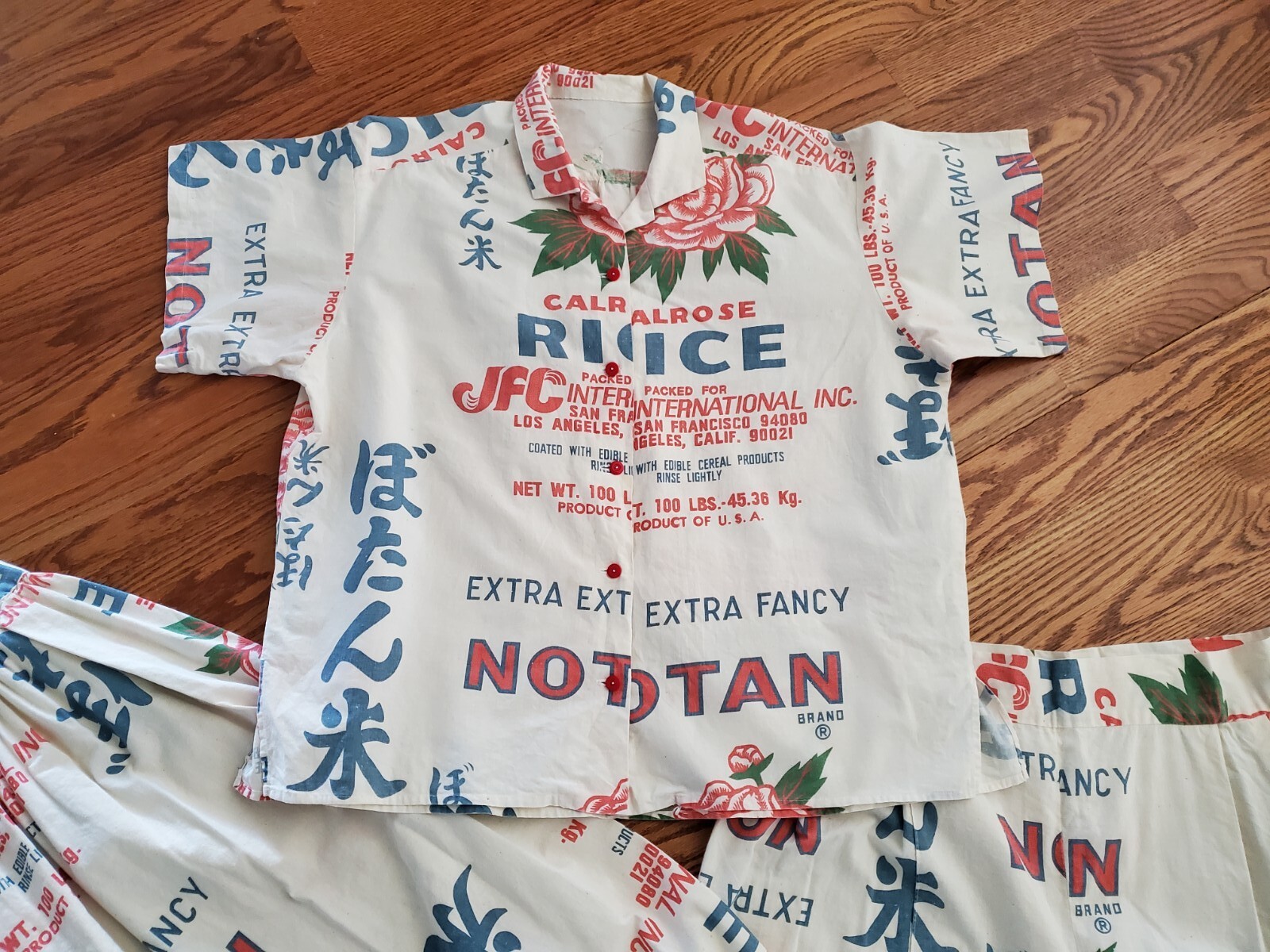 NOTAN CALROSE RICE Vtg 60s Mod Print PLUS Top/Skirt/Short 3 pcs-Bust 50/Waist 36