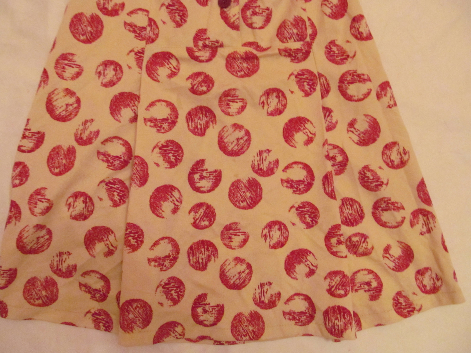 vintage 60’s stretchy walnut polka dot kawaii A line skater MOD mini dress S / M