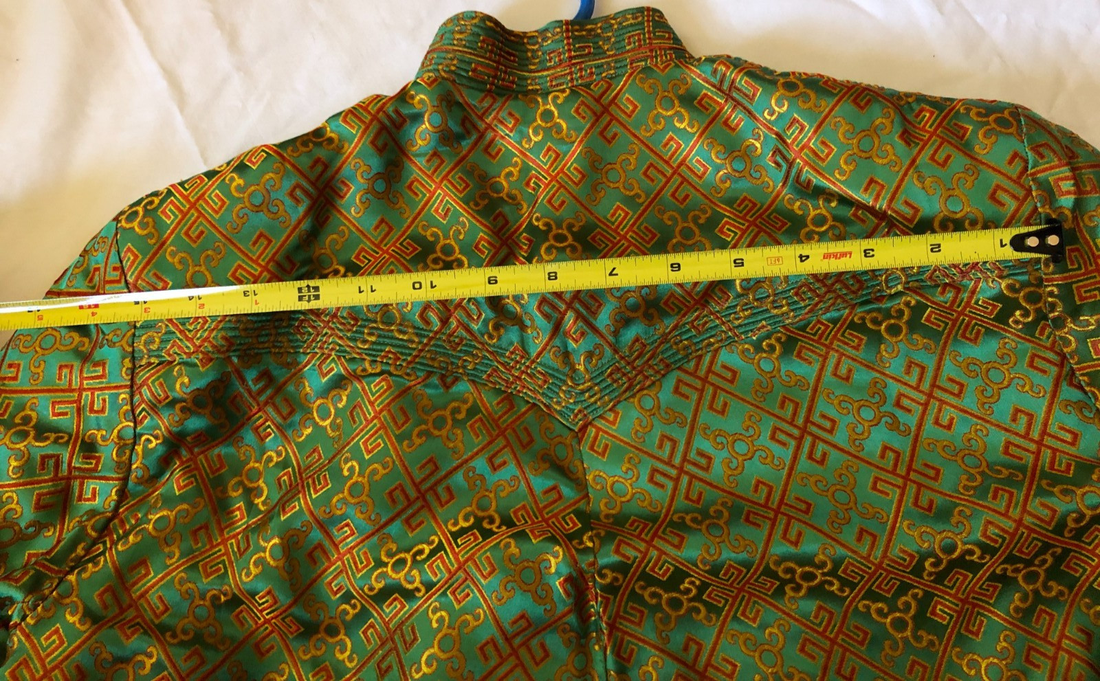 Vintage Silk Brocade Hong Kong Swing Lounge Jacket brilliant colors tag sz 38