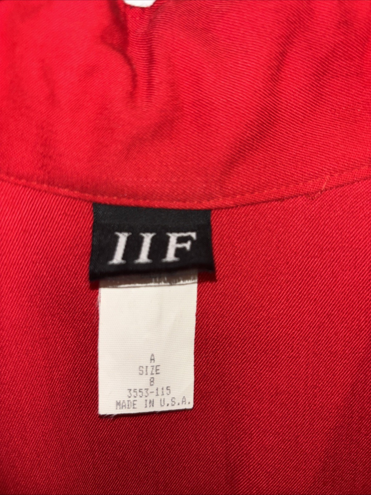 IIF Women’s Vintage 80’s Red Zipper Jumpsuit Made In The USA