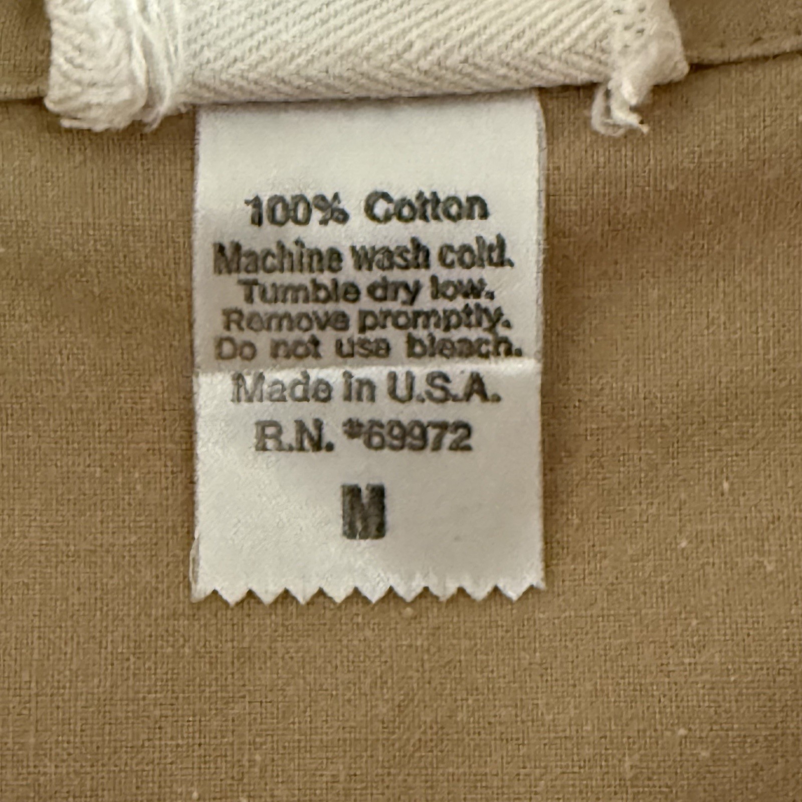 Vintage 1990’s Produce Co. USA All Cotton Brown/Olive Buttoned S/S Shirt, Medium