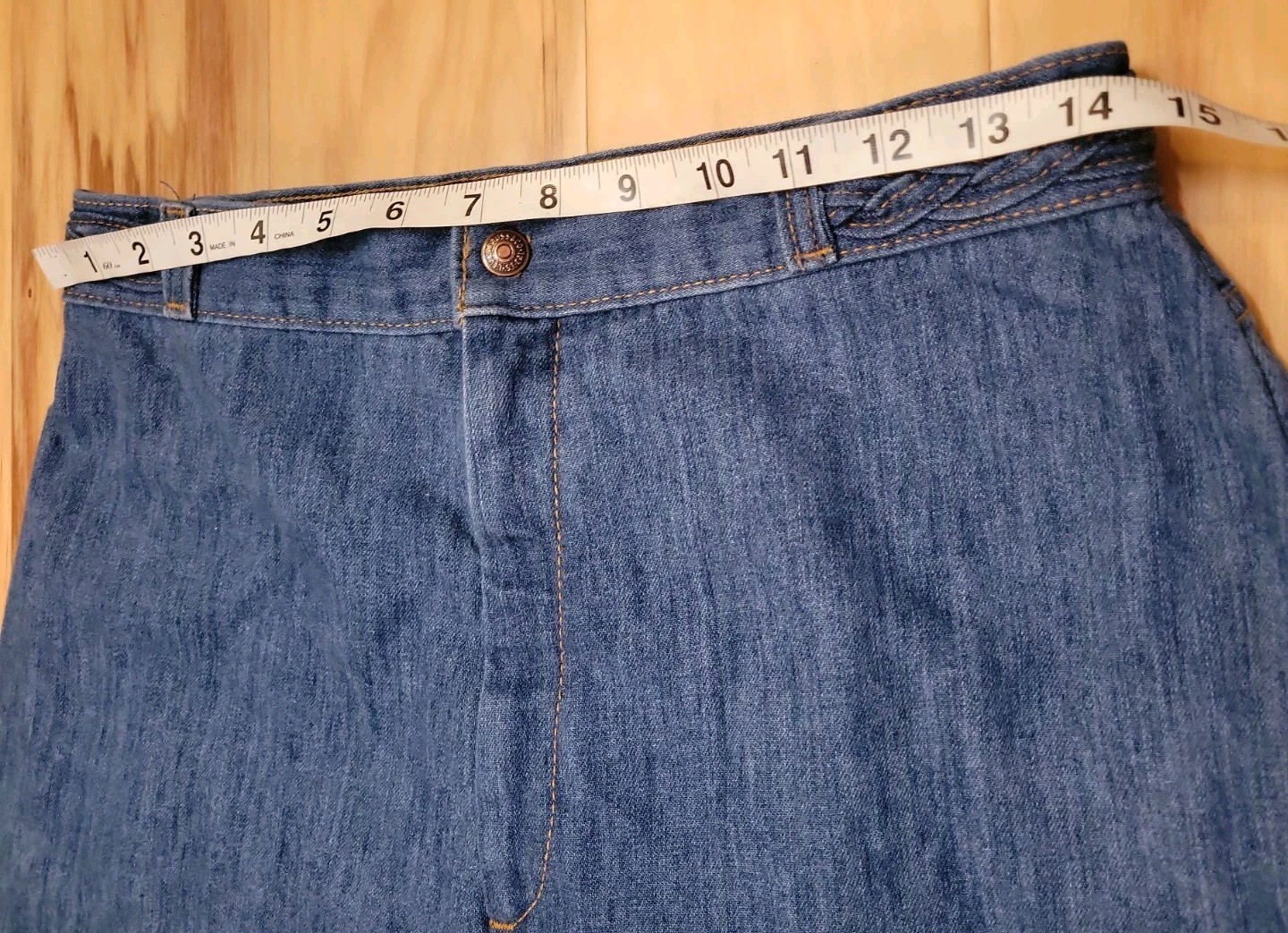 Vtg 70’s Levis Orange Tab Braided High Rise Chambray Denim Jeans Approx 29″ W