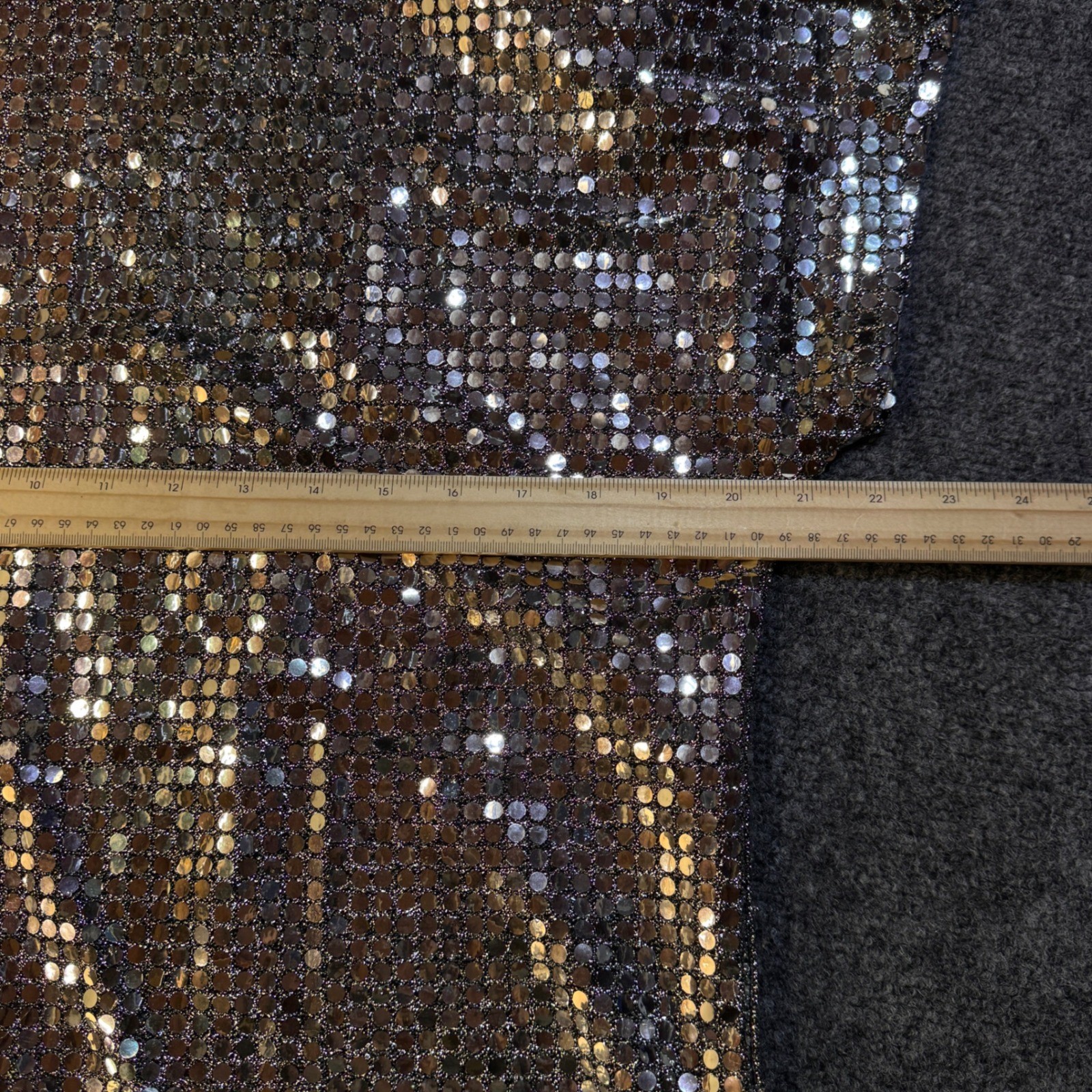 Norton McNaughton Sequin Top Womens 10 Silver Disco Glam Retro 80s Sparkle