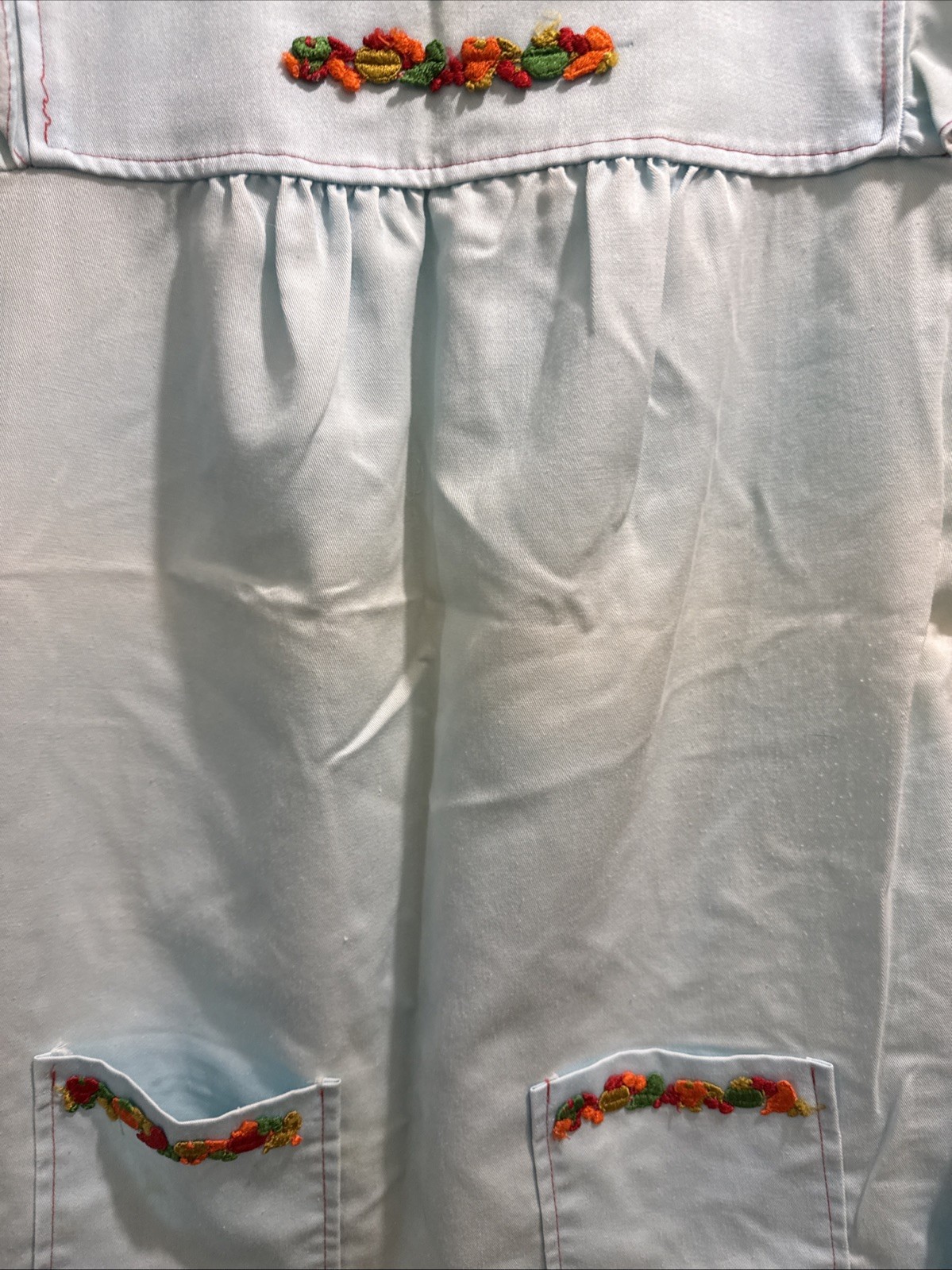 Vtg 70s Floral Pinafore Apron Smock Dress Prairie Hippie Mod Cottagecore Mini S