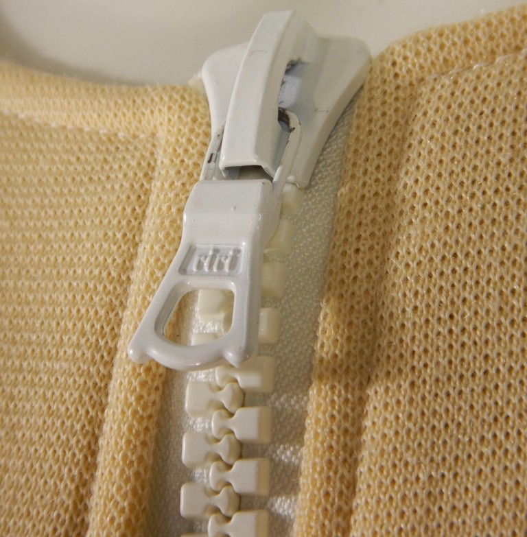 Vintage Andre Courreges Cream Knit Mod Dress Size 00