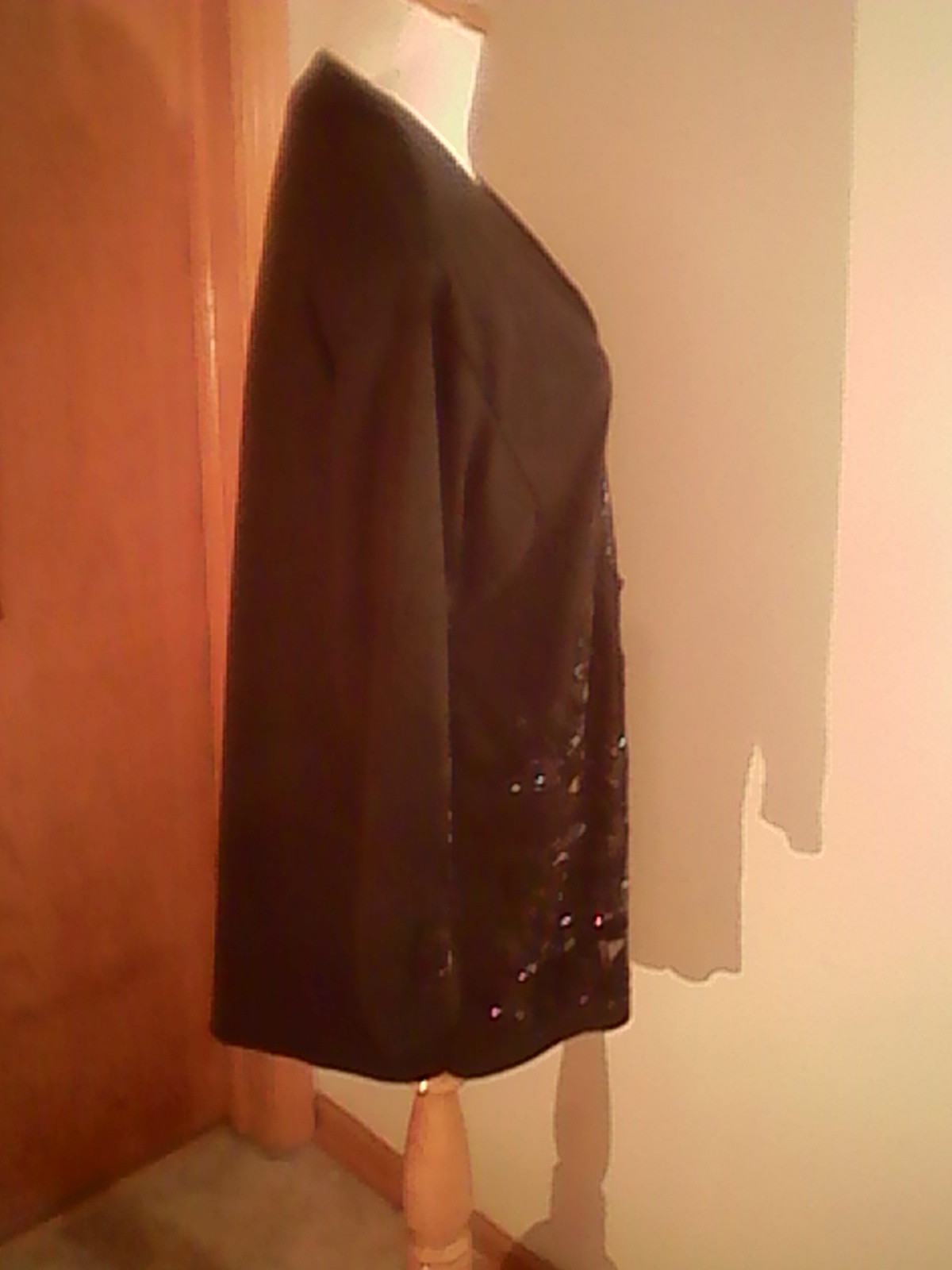 Eminent brand black pantsuit, S/M, sequins, polyester/cotton, waist 28 inseam 28
