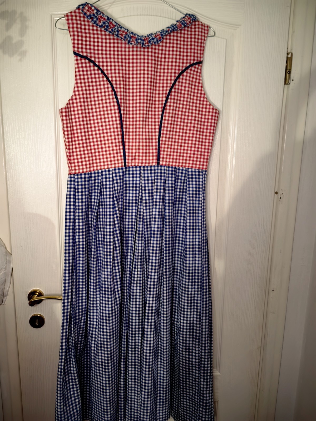 OSCAR Munchner Bavaria Trachten Authentic German Dress38 Cotton Zipper Plaid Tag