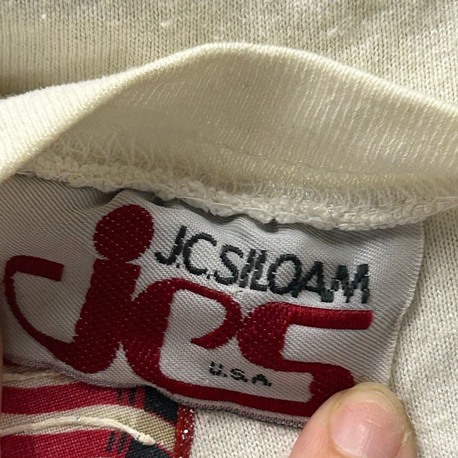 JCSloam T-Shirt Womens Size XL White Hot Air Balloon Vintage Long Sleeve USA