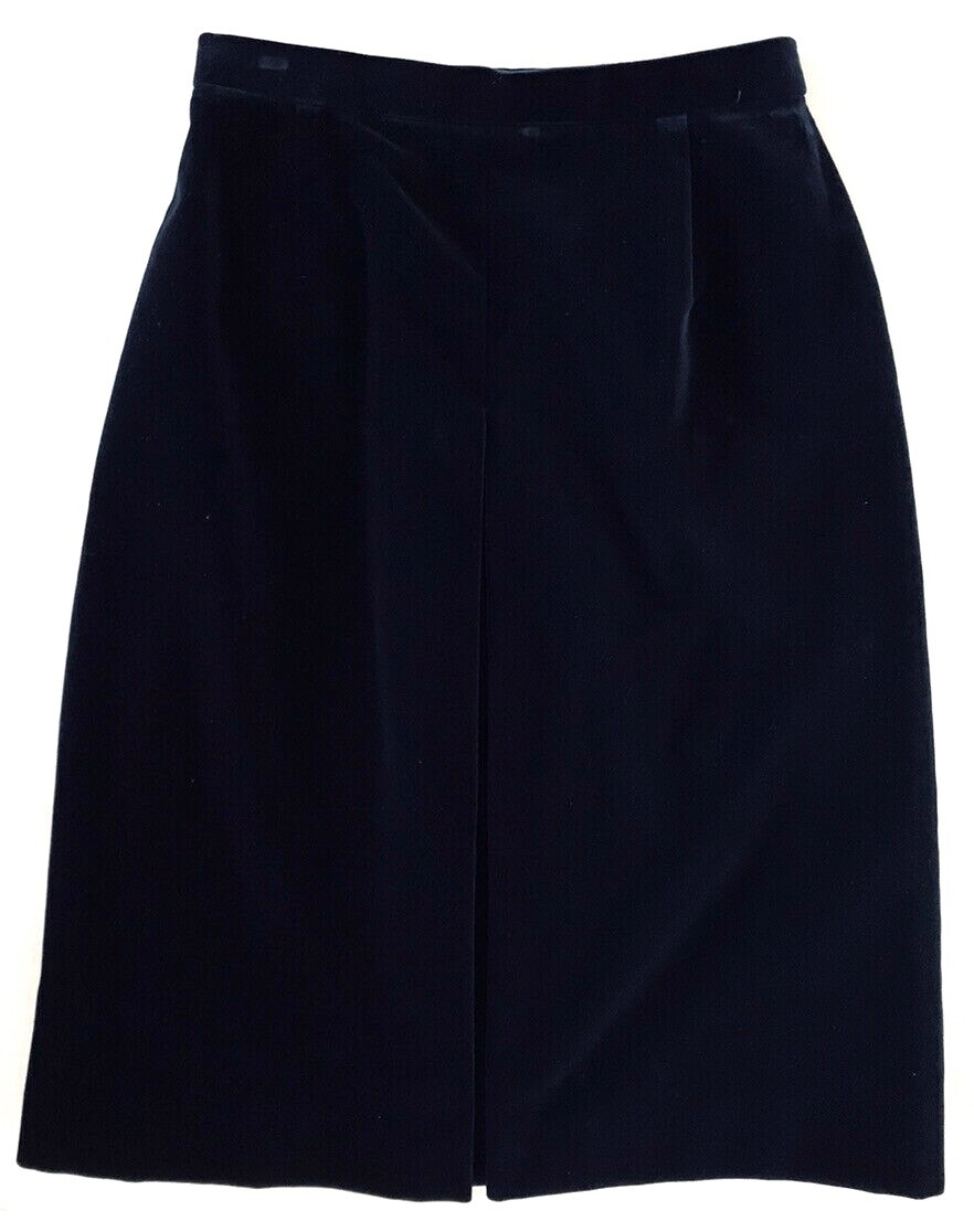 The Scotch House Crewneck Velour Skirt Sets Womens Size 4 Blue Button Up Blazer