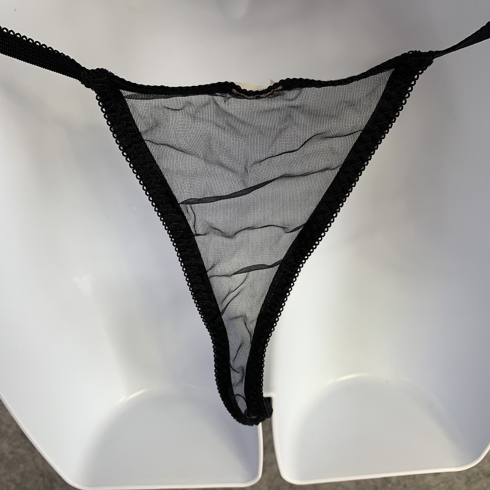 NEW Seductive Wear Cinema Etoile Black Bridal Babydoll Top Thong Lingerie Large