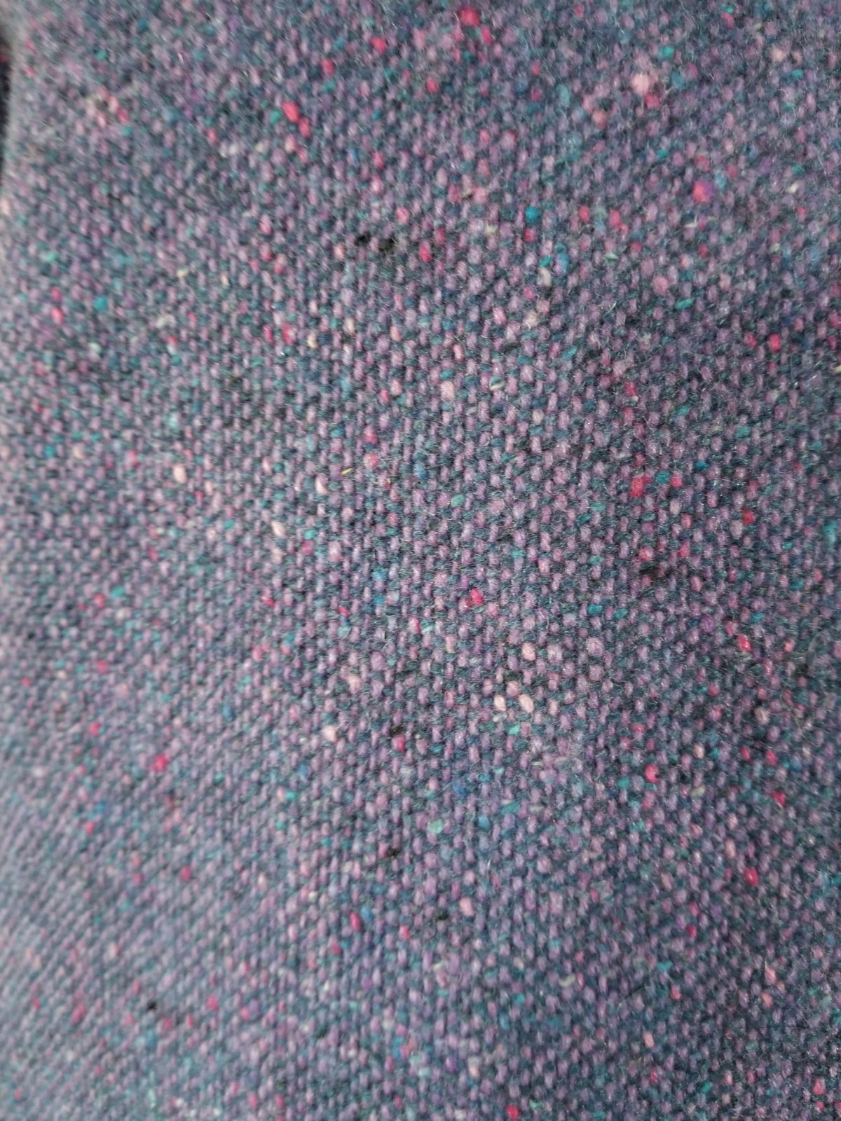 1960’s HOURIHAN Donegal Tweed Pure Wool Womens Vintage Coat Purple Ireland 14