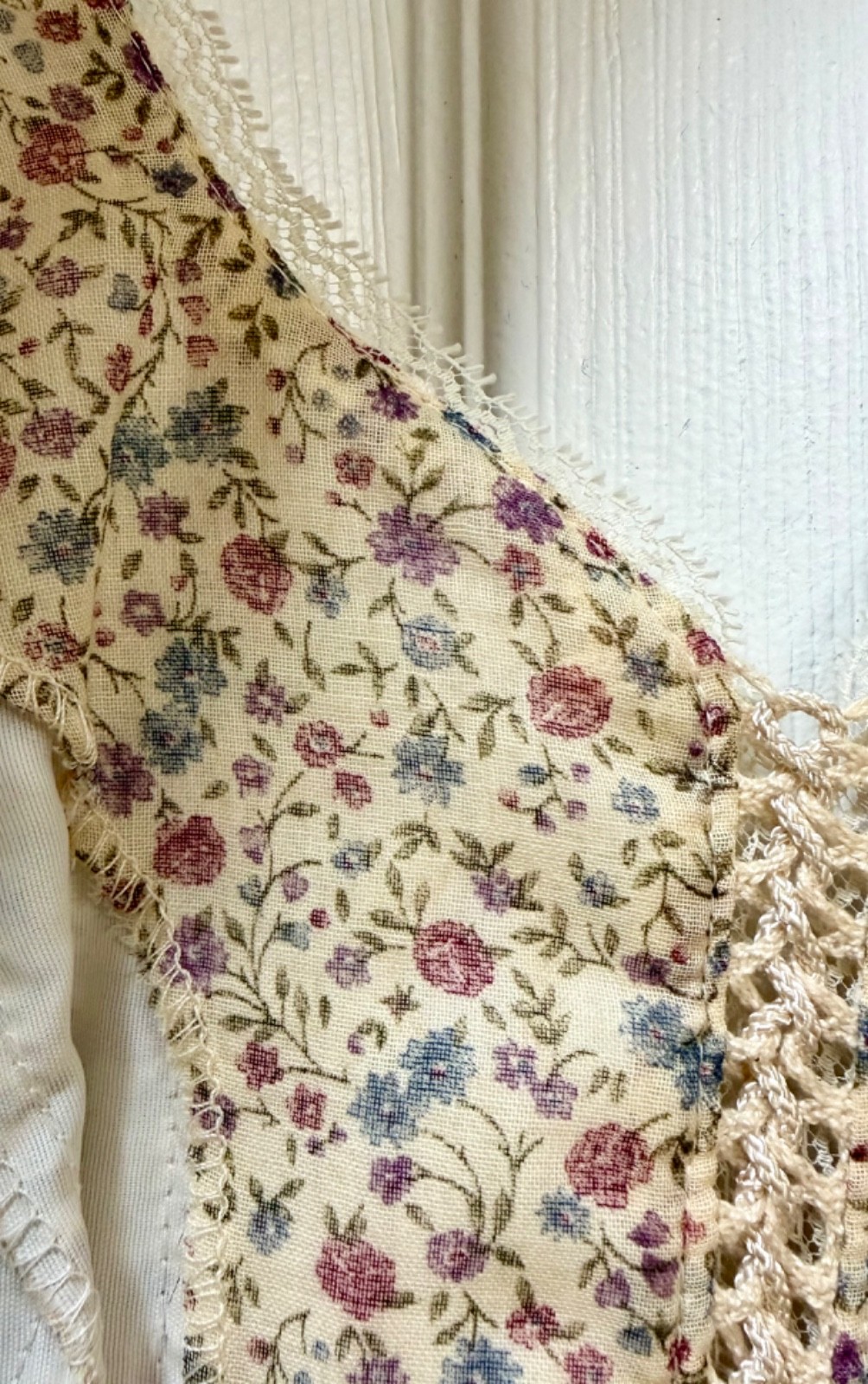 Gunne Sax Dress Floral Lace Long Prairie Boho Cottage Core