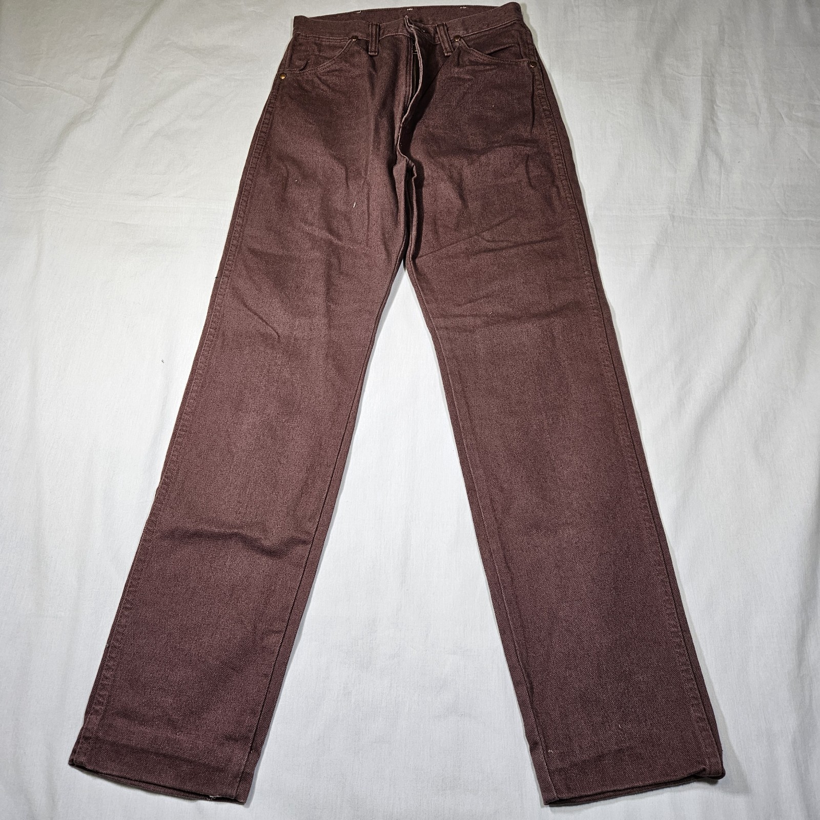 Vintage Wrangler Brown Cowboy Cut Slim Fit Jeans Made in USA High Rise 9×32