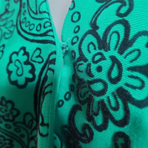 Vintage RARE Turquoise Floral Blazer Top For David Howard Climax Karen Okada